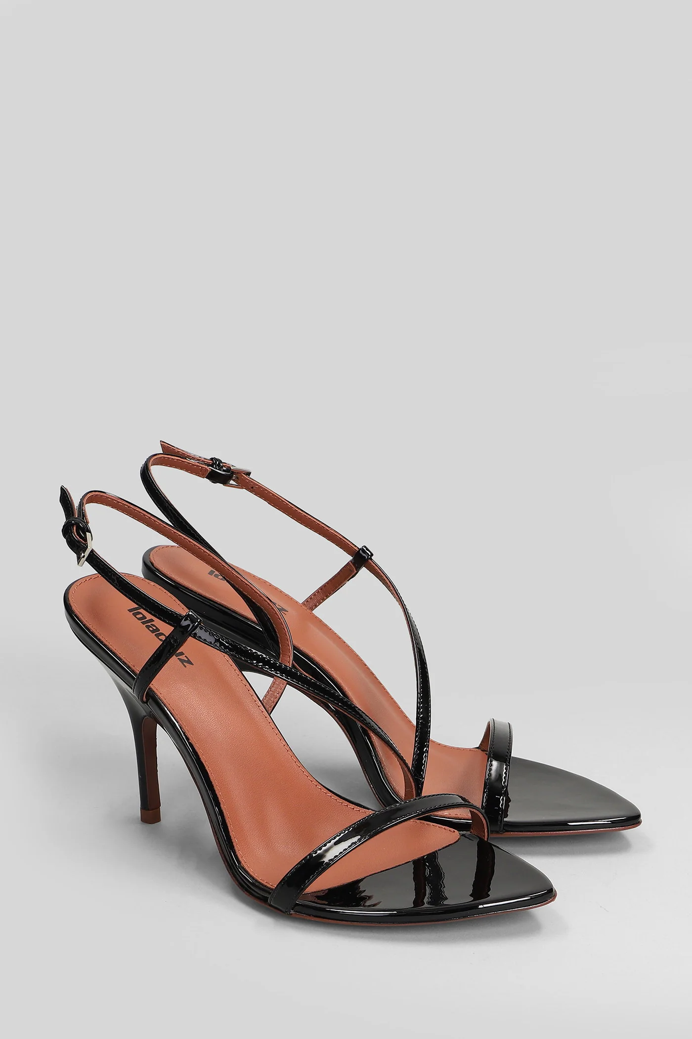 Francesca 95 Sandals in black patent leather - Image 2