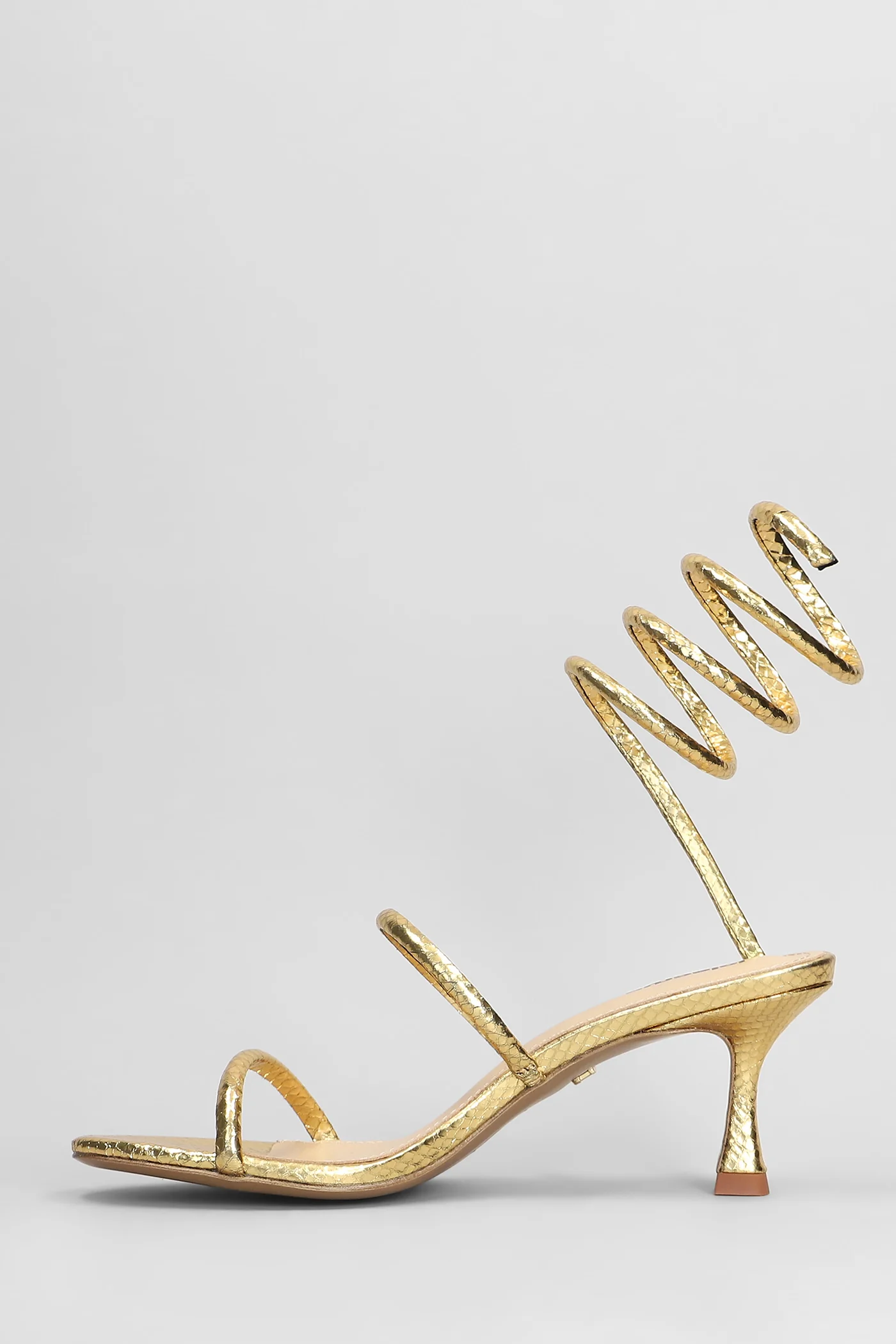 Greta 65 Sandals in gold leather - Image 3