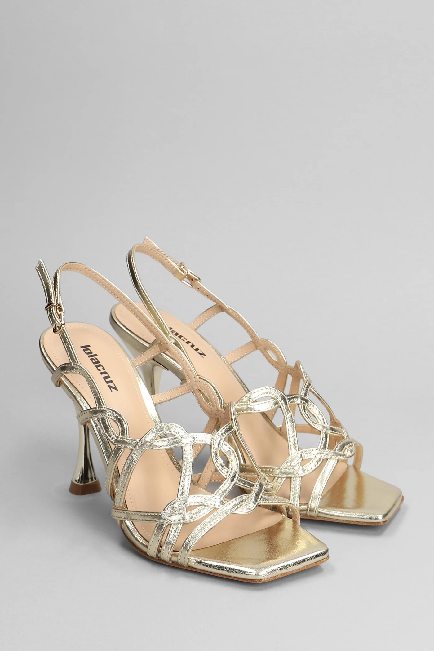 Greta 65 Sandals in platinum leather - Image 2