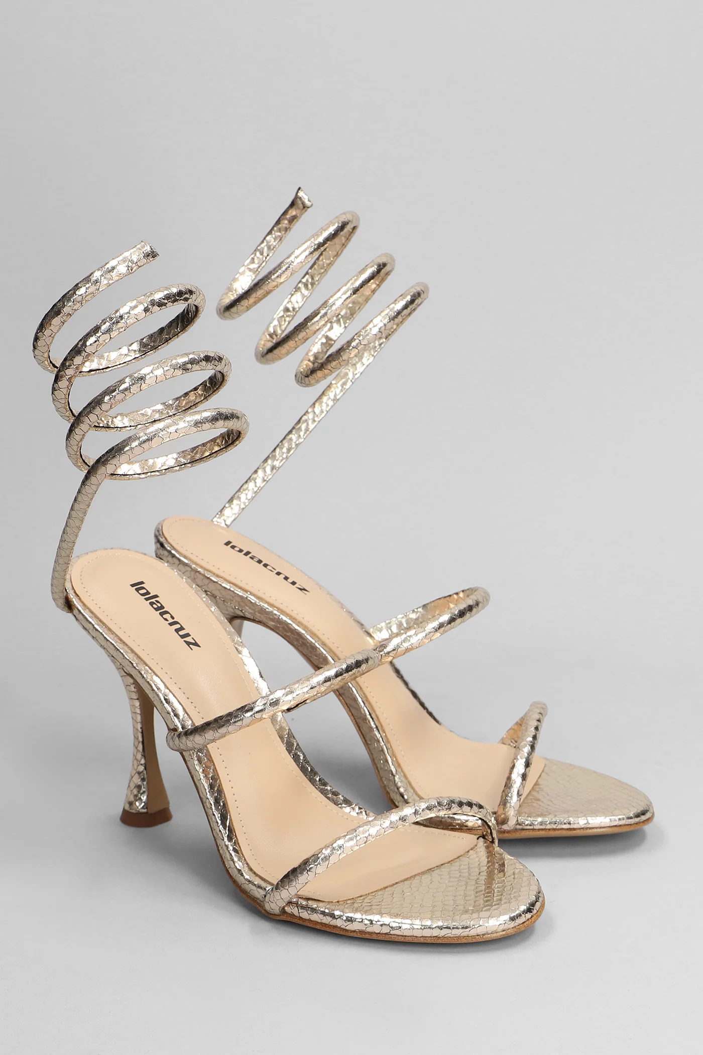 Greta 95 Sandals in platinum leather - Image 2