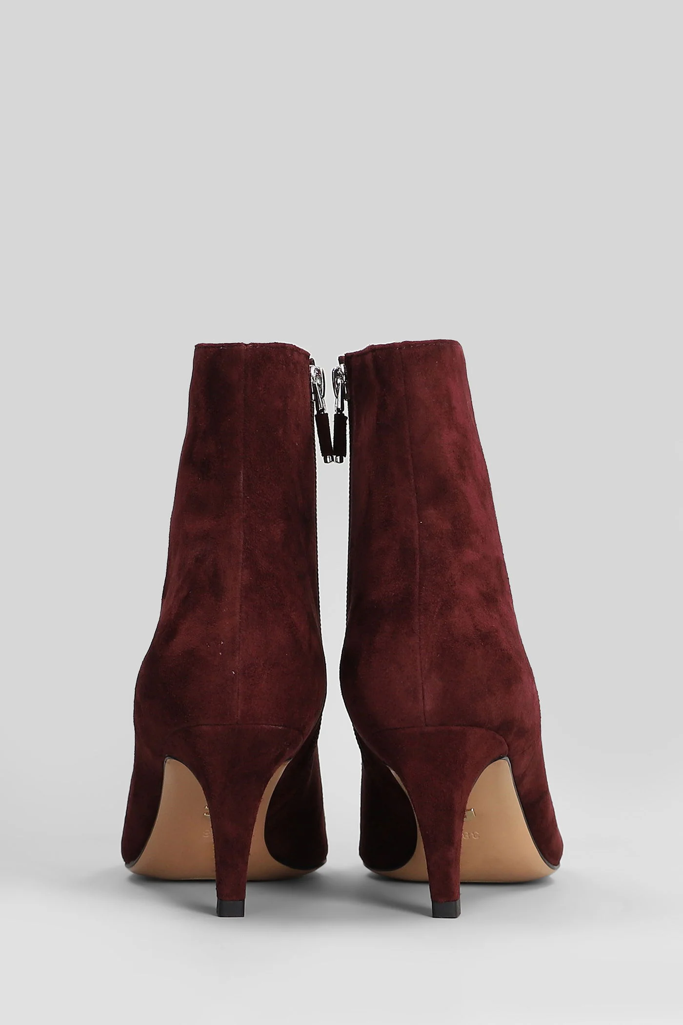 High heels Ankle boots in bordeaux suede - Image 4