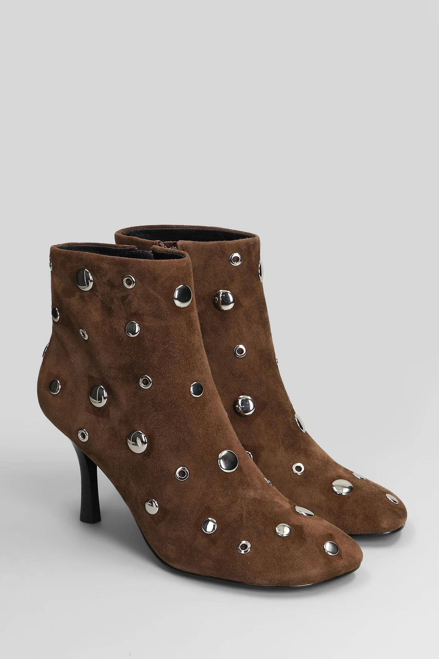High heels Ankle boots in brown suede - Image 2