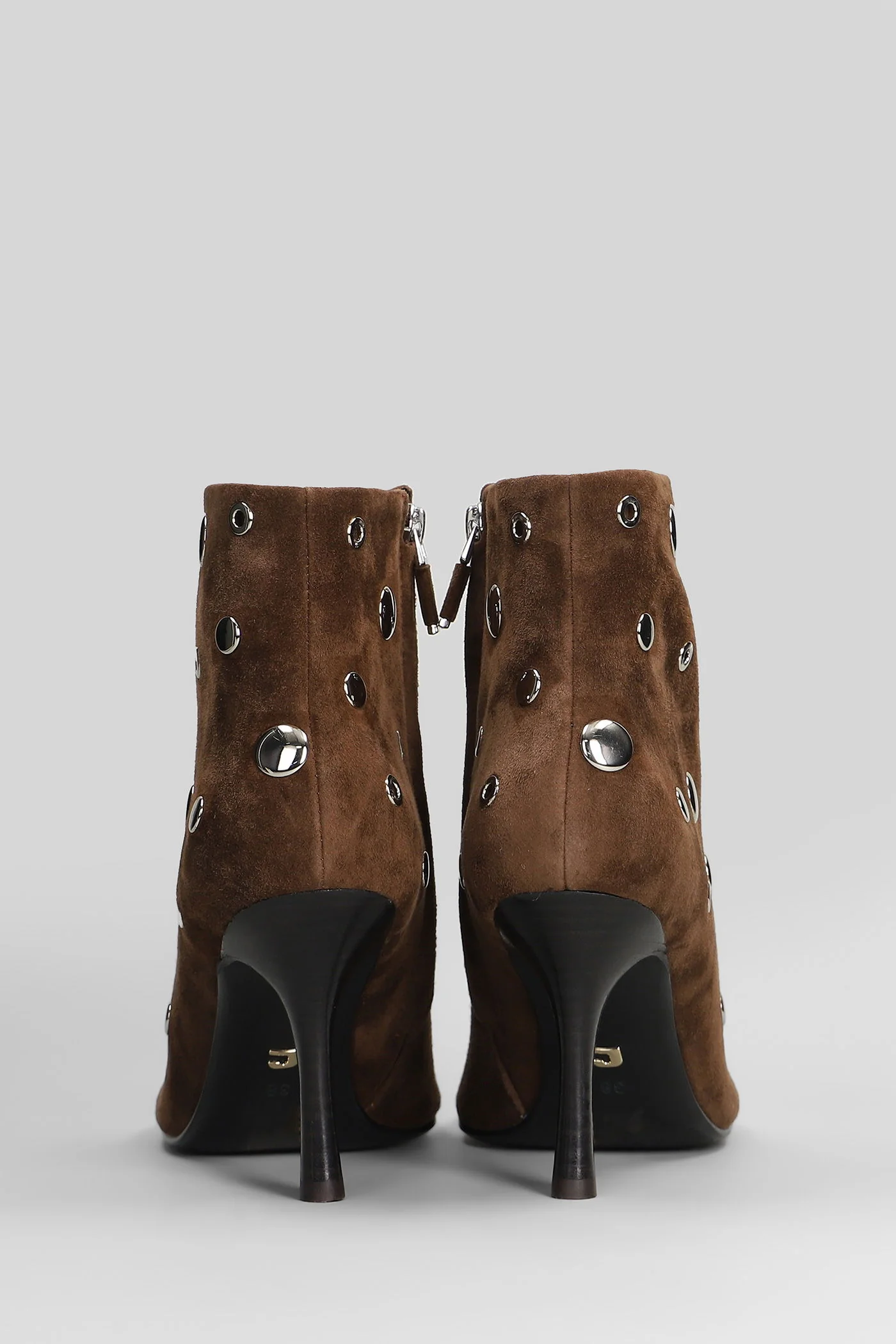 High heels Ankle boots in brown suede - Image 4