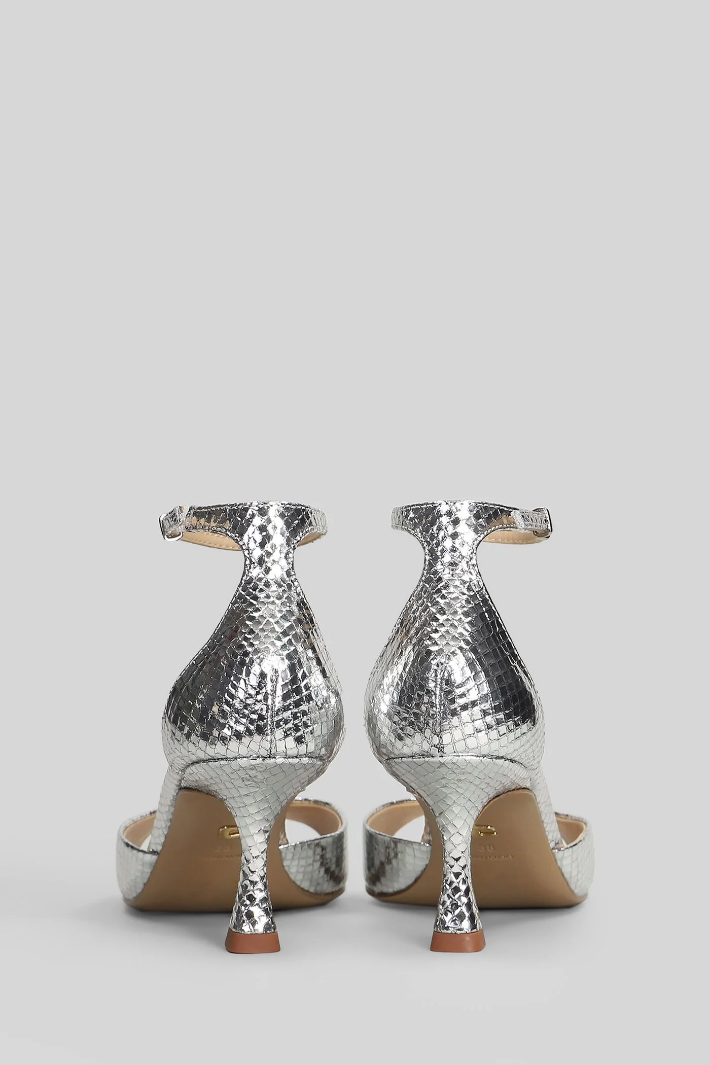 Kumala 65 Sandals in silver leather - Image 4