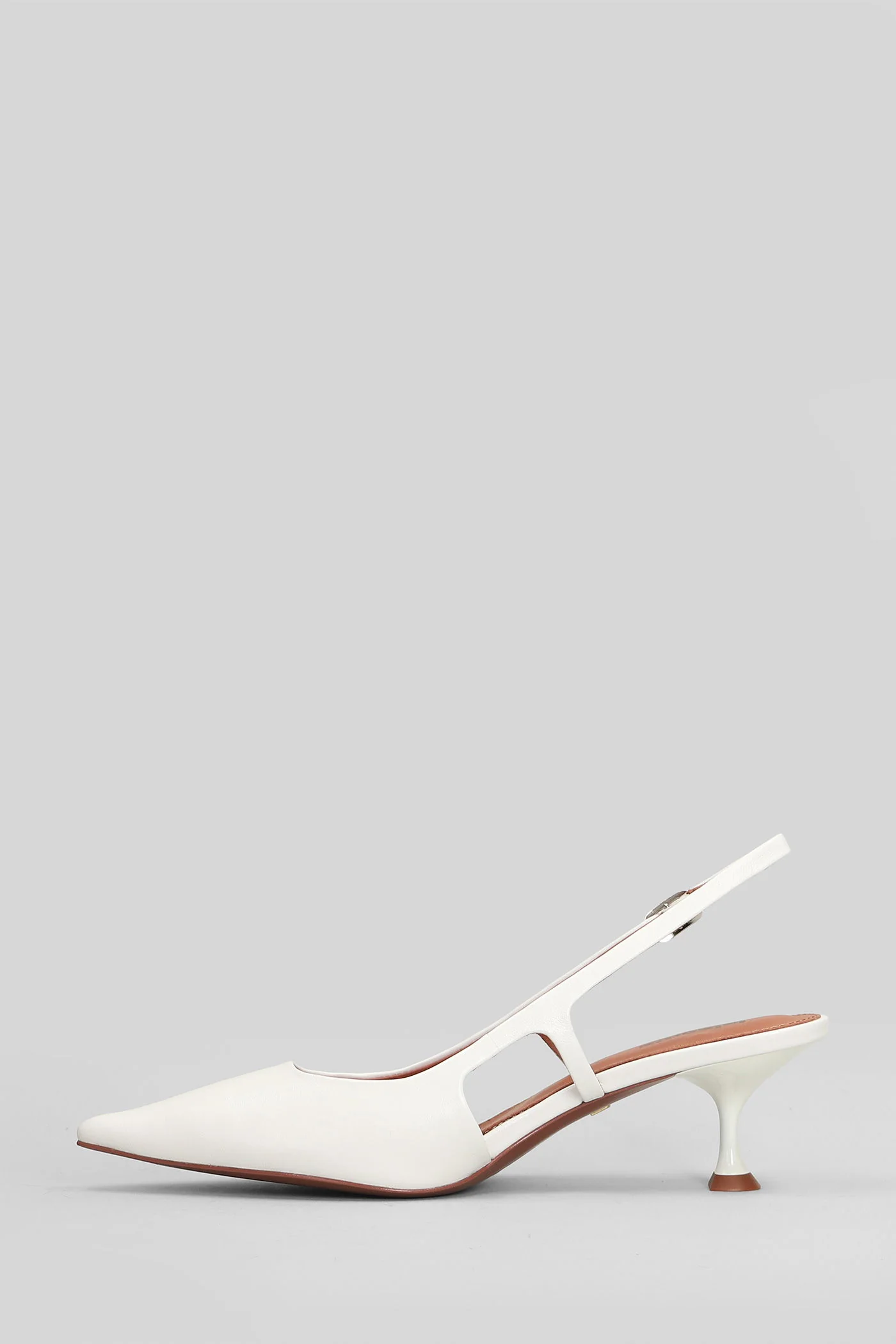 Rhina Pump 55 Pumps in white leather - Image 3