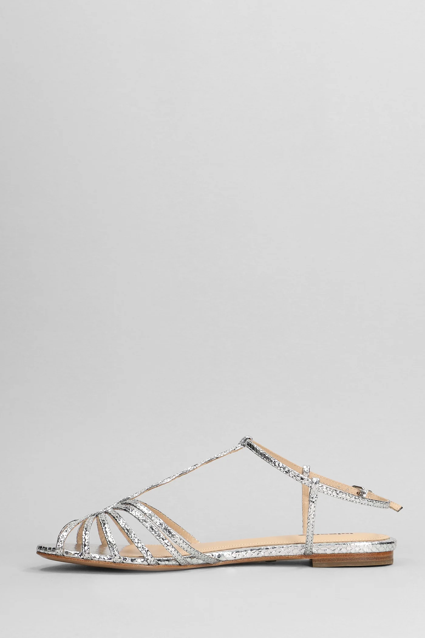 Tango Flats Flats in silver leather - Image 3