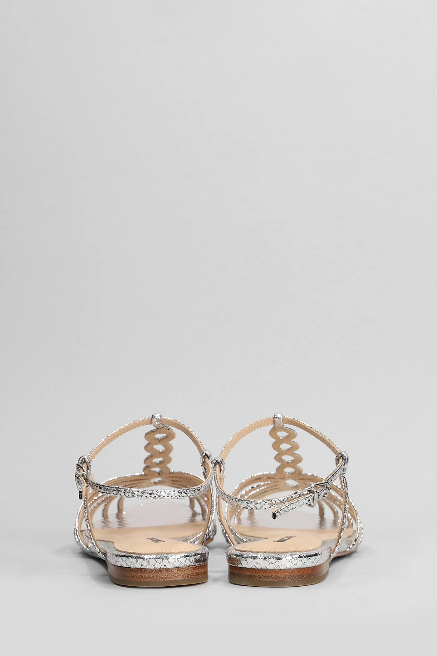 Tango Flats Flats in silver leather - Image 4