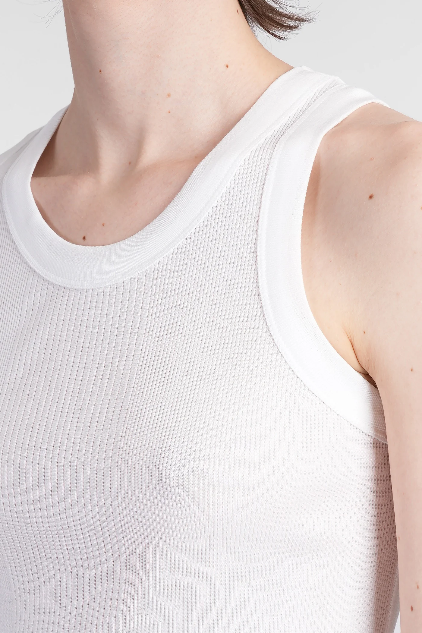 Limba tank Top in white cotton - Image 5