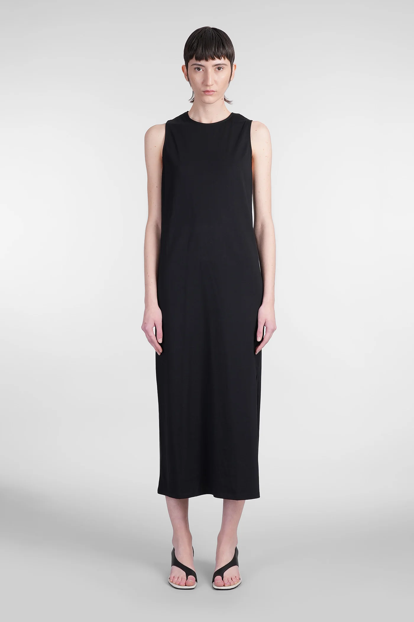 Rayna Long dress in black cotton