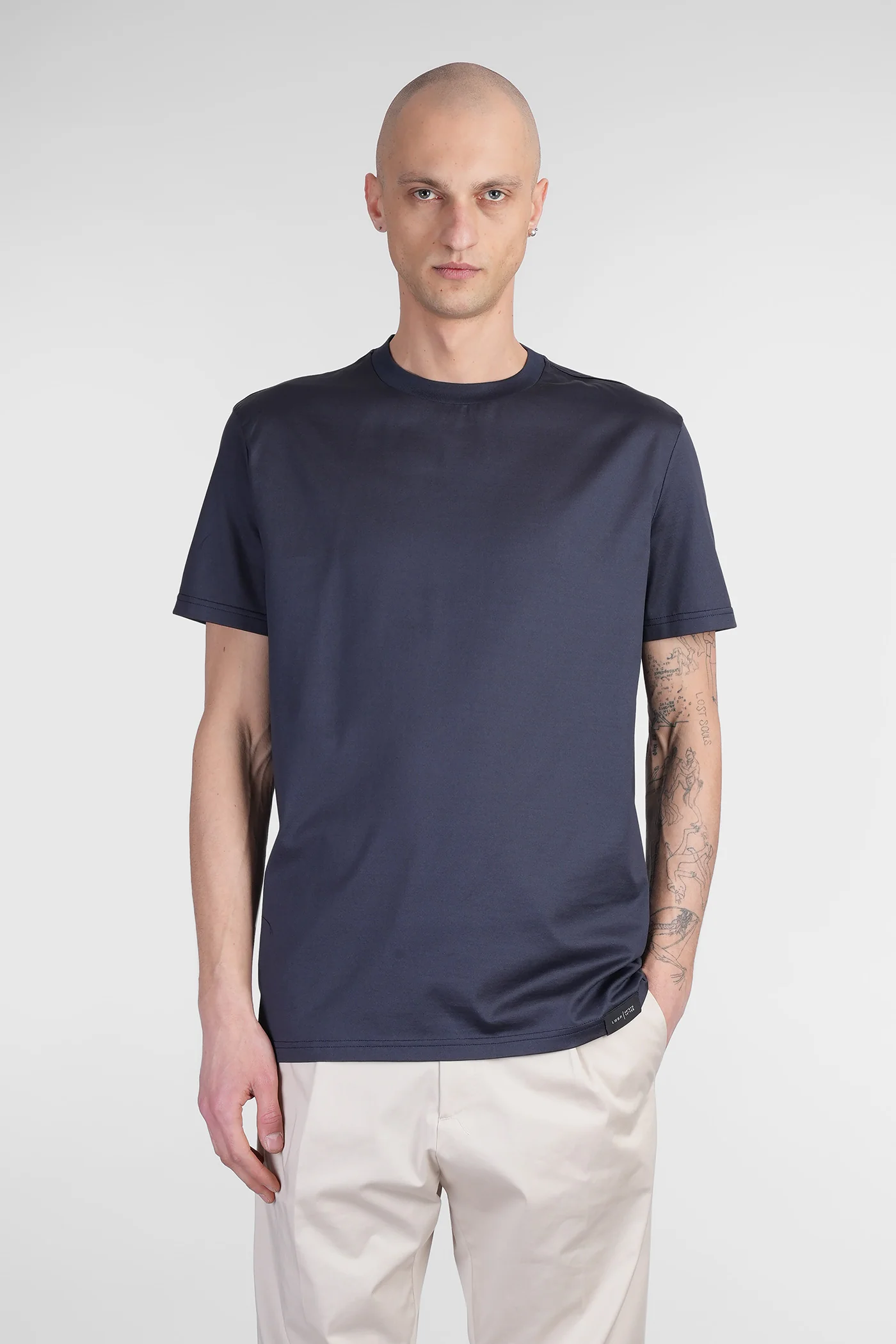 B134 basic T-Shirt in blue cotton