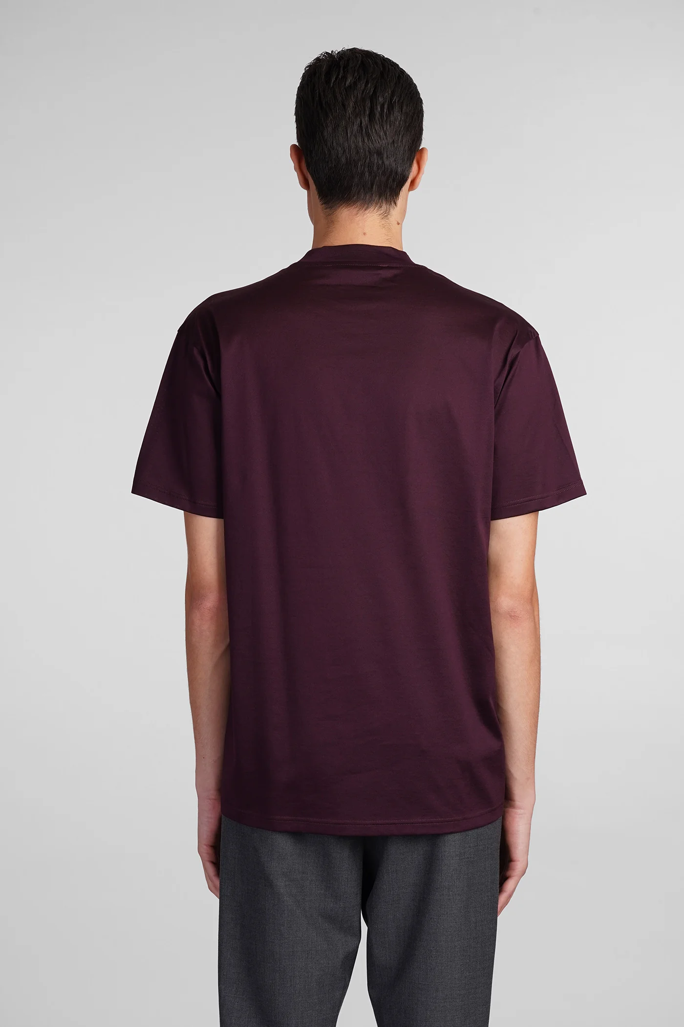 B150 Rose T-Shirt in bordeaux cotton - Image 3