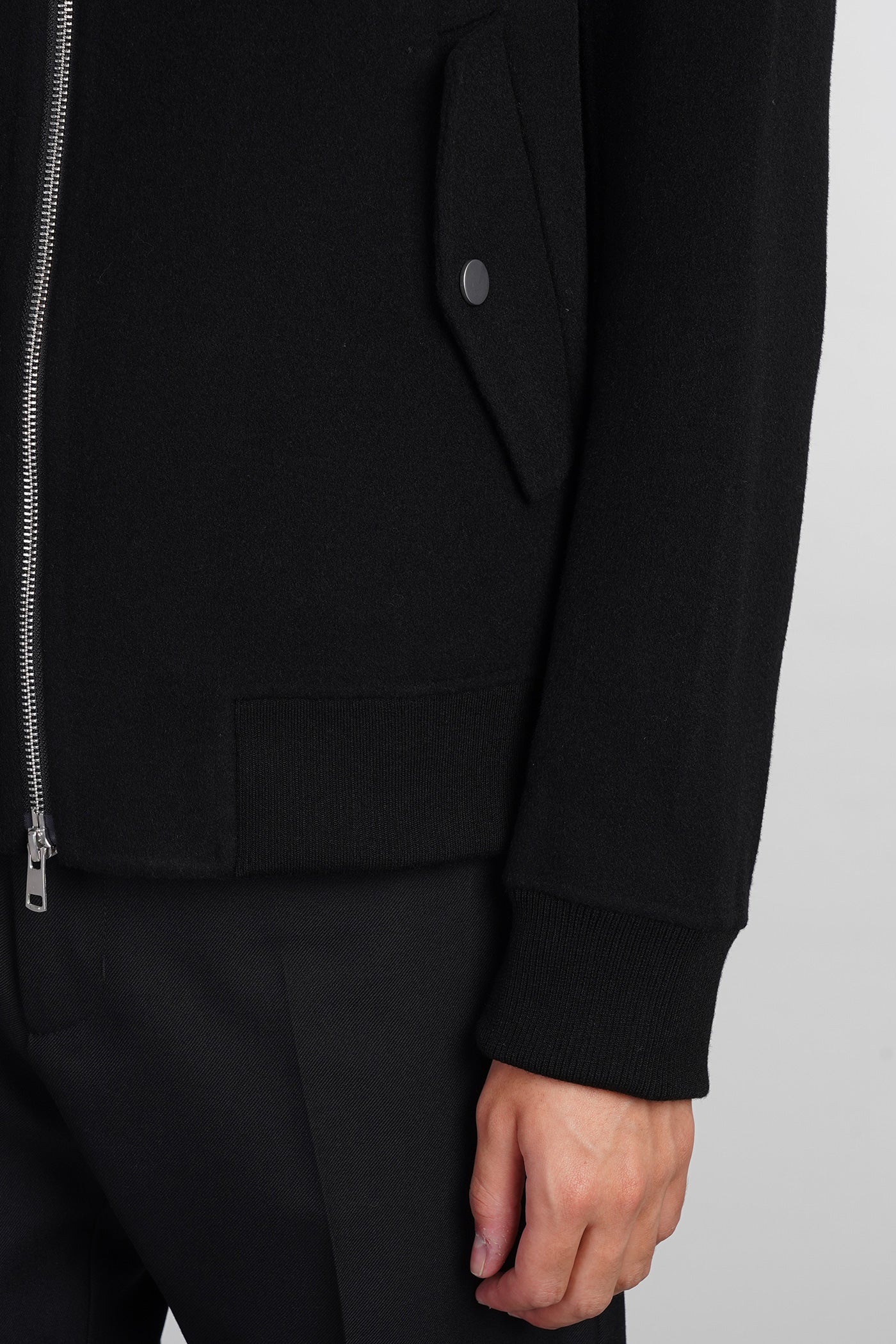 Bomber double Bomber Jacket in black wool - Image 5