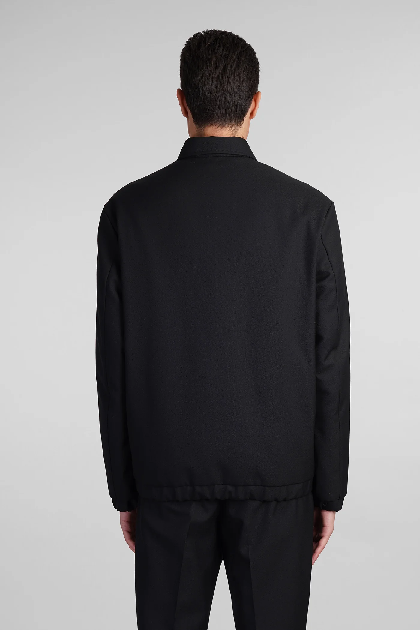 Coach jacket Casual jacket in black wool - Image 3