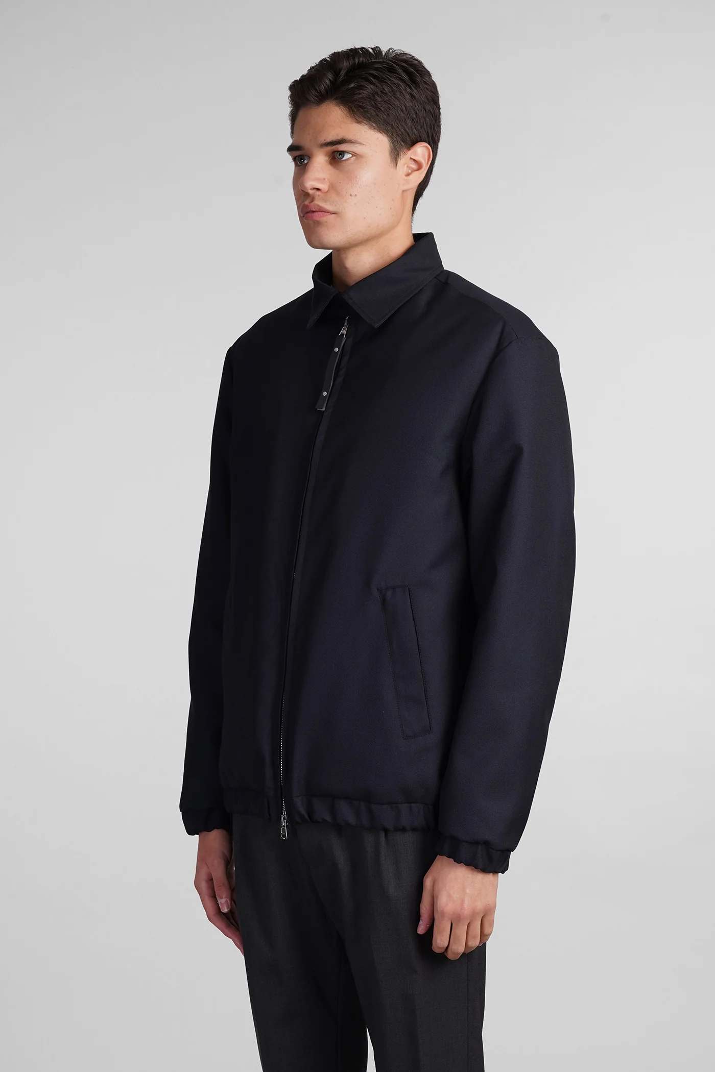 Coach jacket Casual jacket in blue wool - Image 4