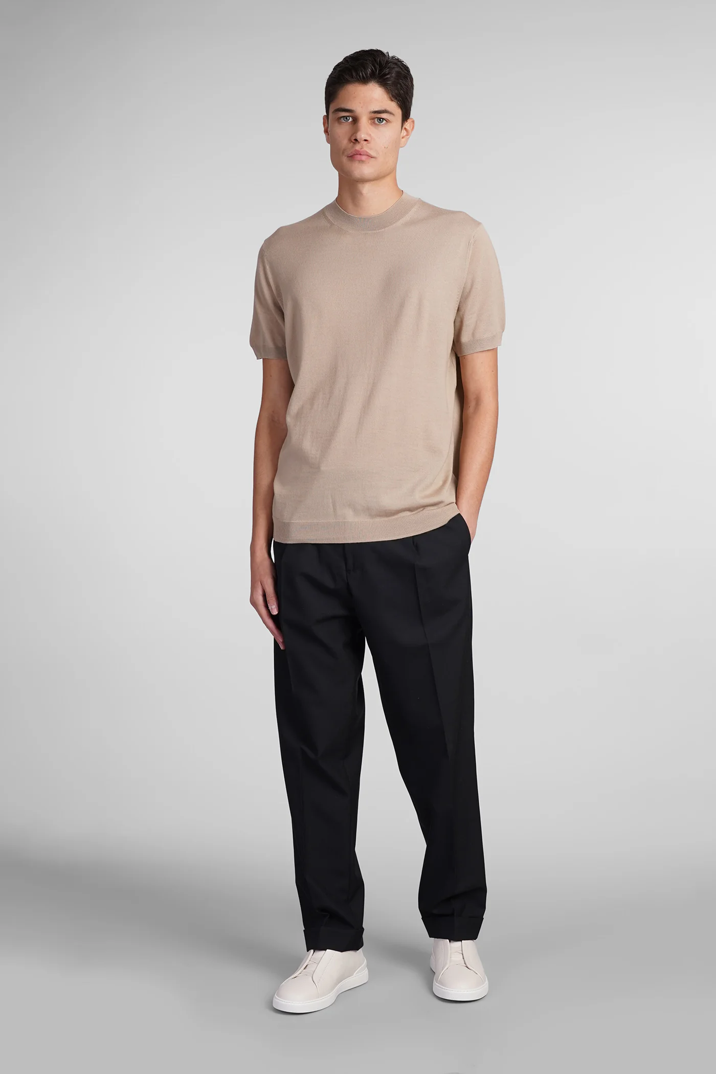 K123 Knitwear in beige wool - Image 2