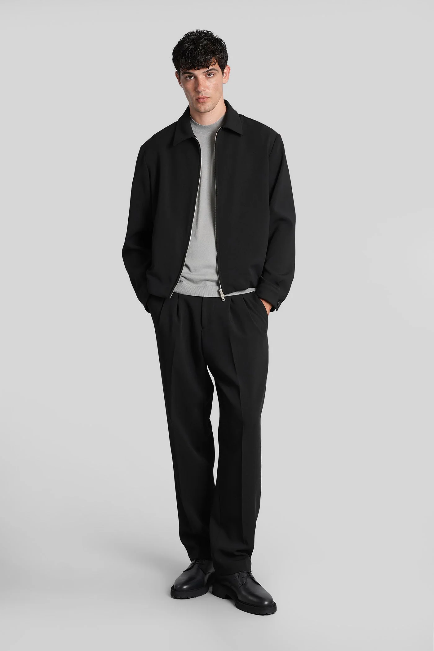 K123 T-Shirt in grey wool - Image 2