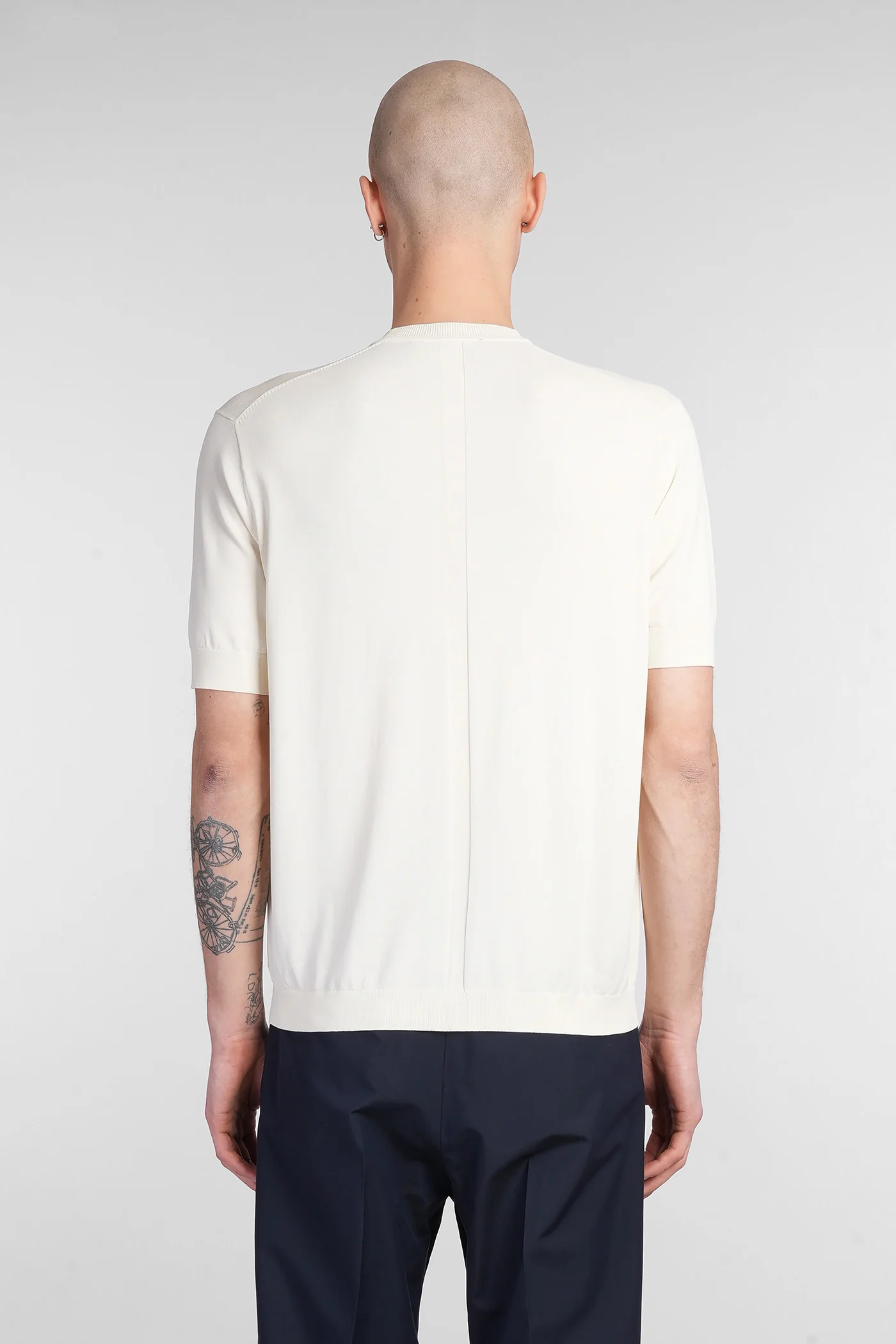 K193 T-Shirt in beige viscose - Image 3