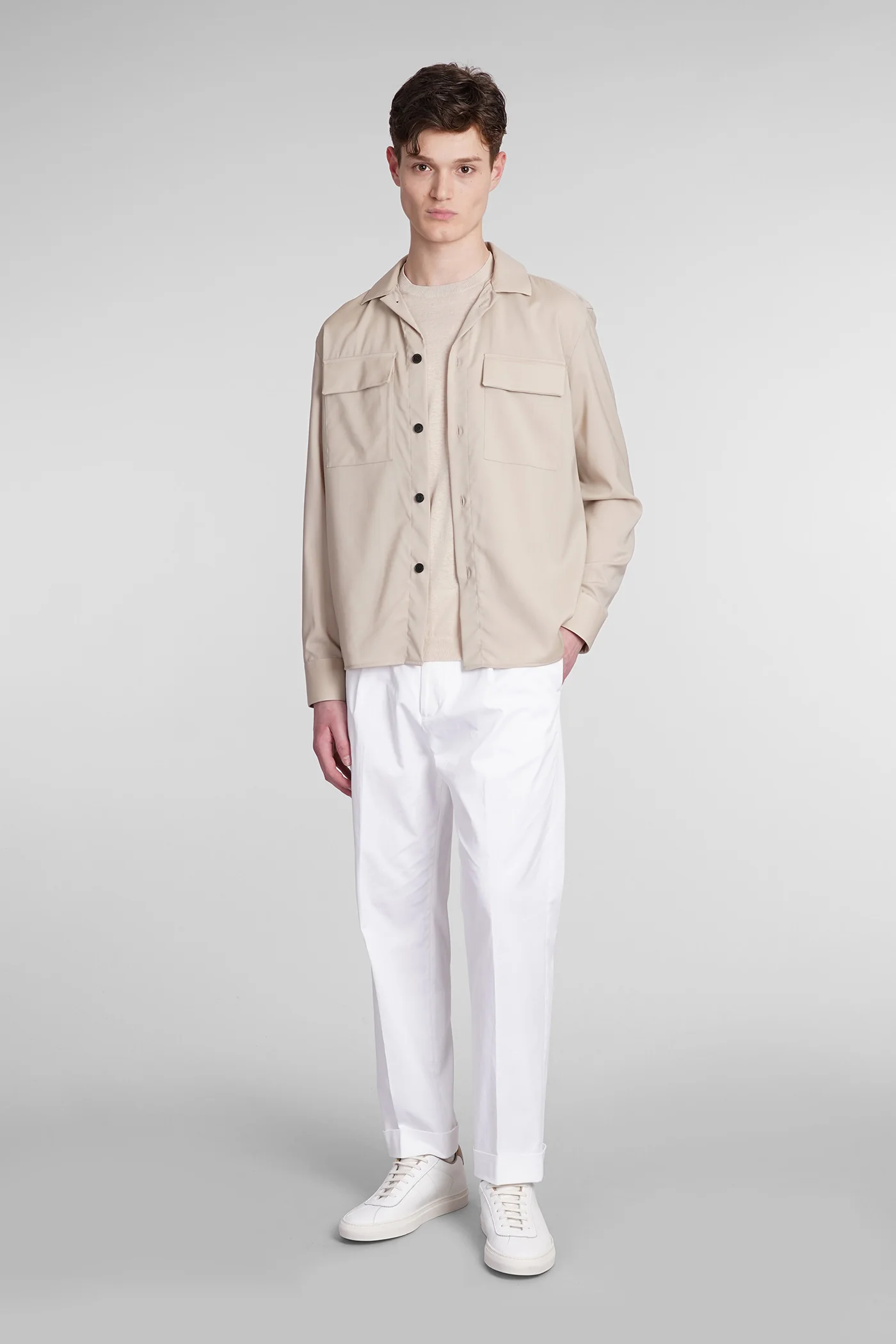 Kim Pants in white cotton - Image 2