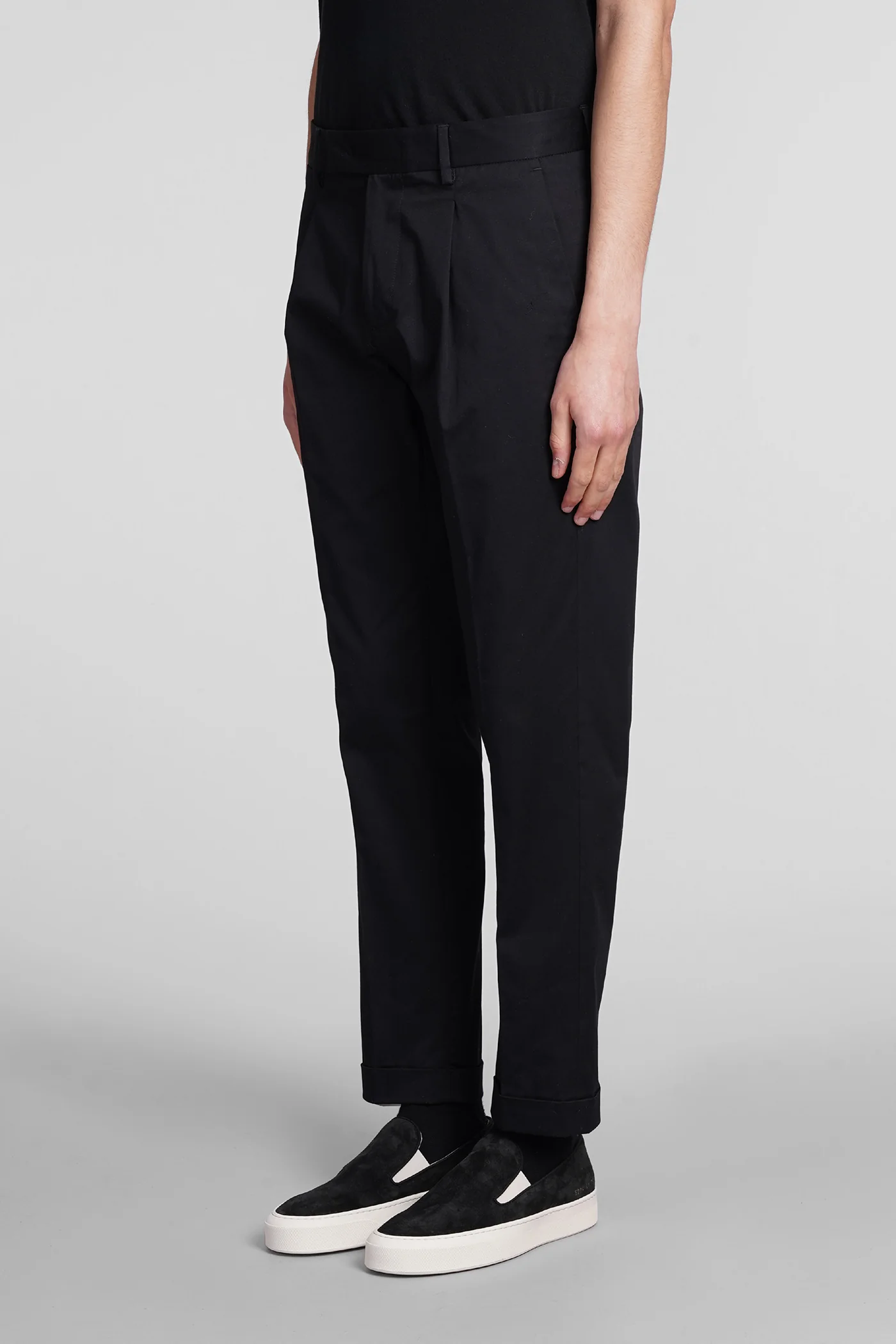Oyster Pants in black cotton - Image 4