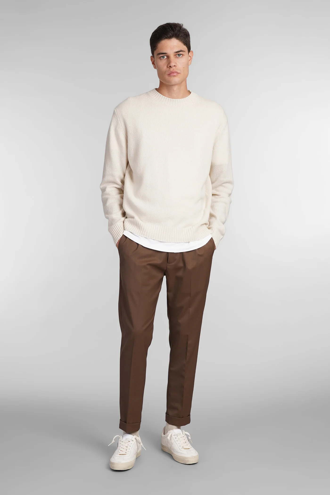 Riviera Pants in brown wool - Image 2