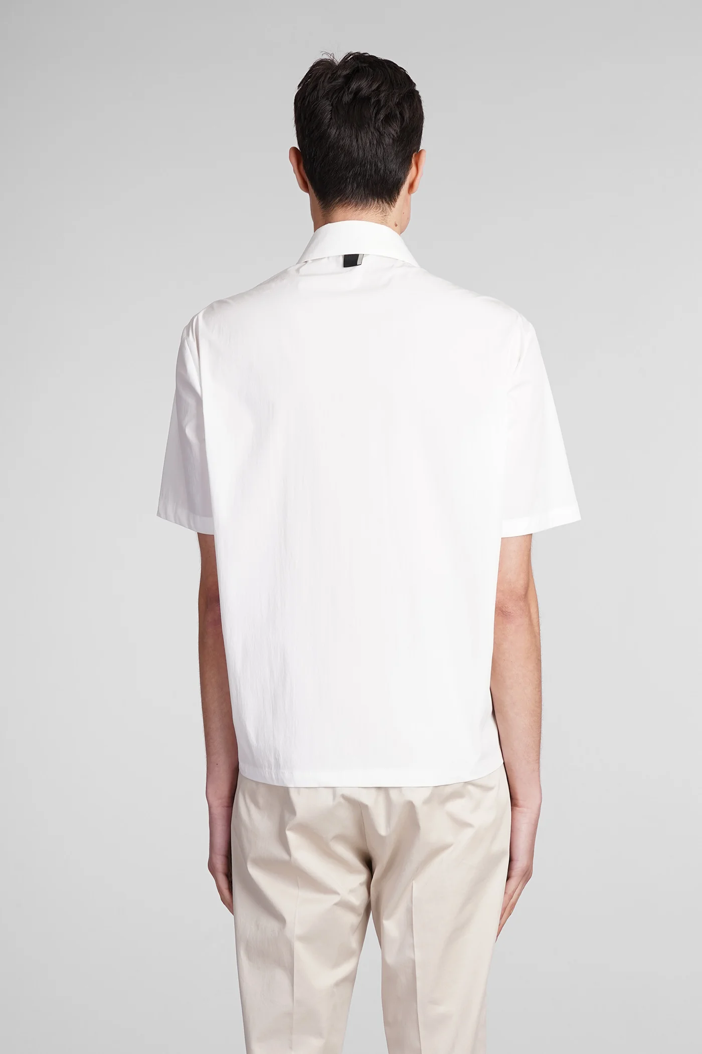 Shirt zip s143 Shirt in white cotton - Image 3