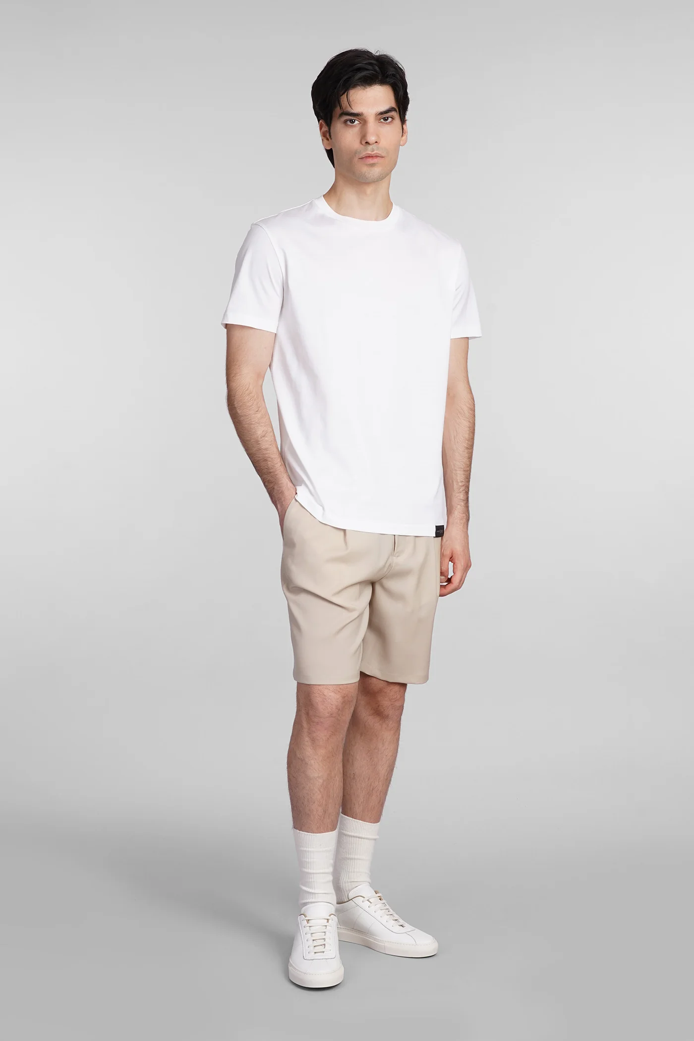 Tokyo Shorts in beige wool - Image 2