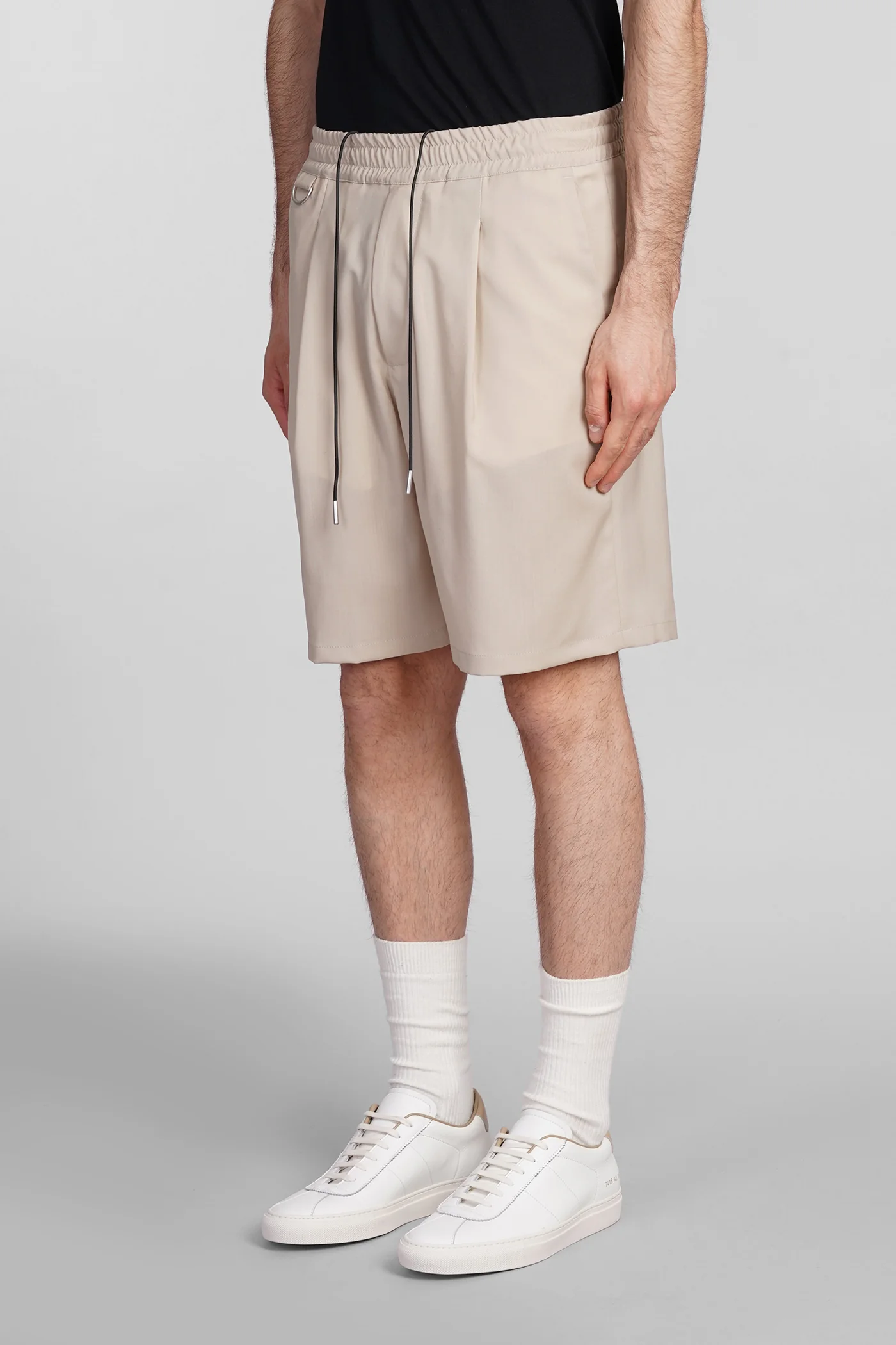 Tokyo Shorts in beige wool - Image 4