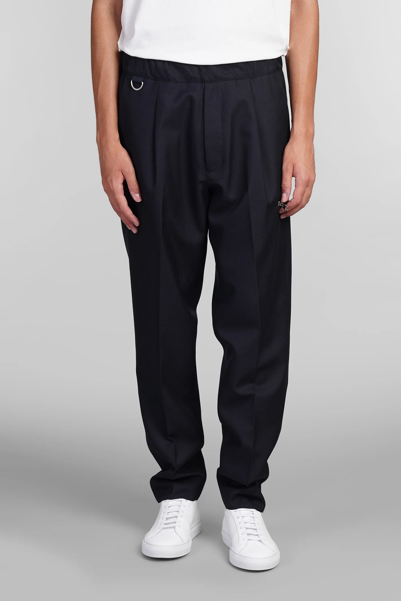 Tokyo zip Pants in blue wool