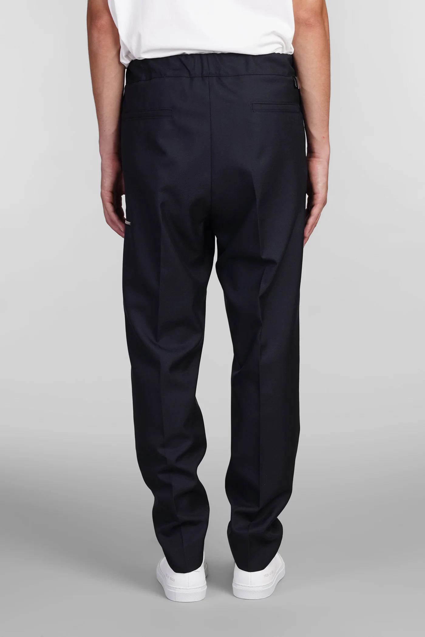 Tokyo zip Pants in blue wool - Image 3