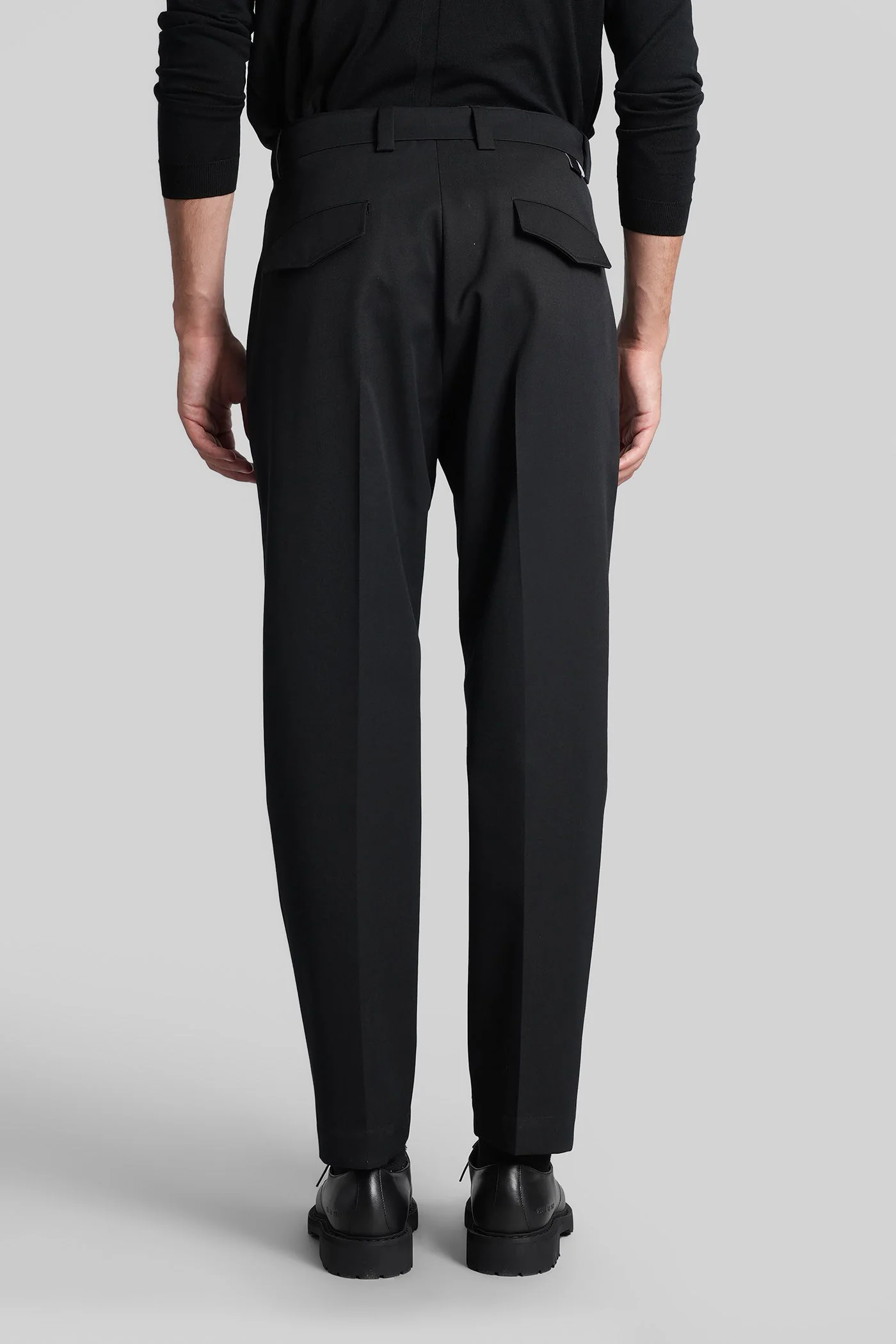 Virgil drill Pants in black wool - Image 3