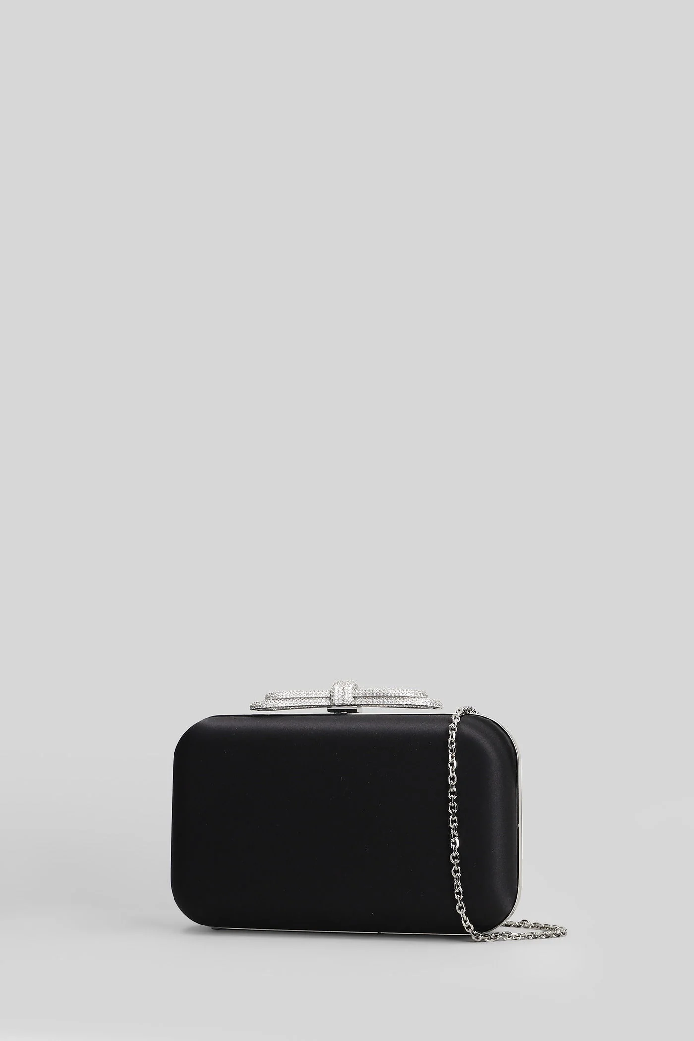 Clutch in black satin - Image 2