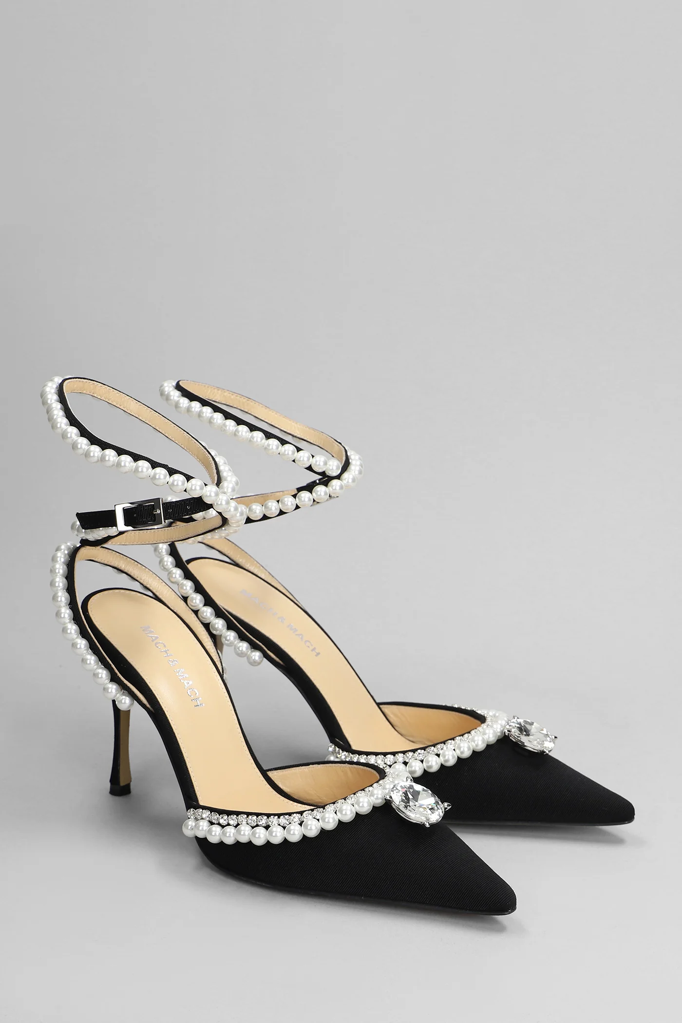 Pumps in black fabric - Image 7