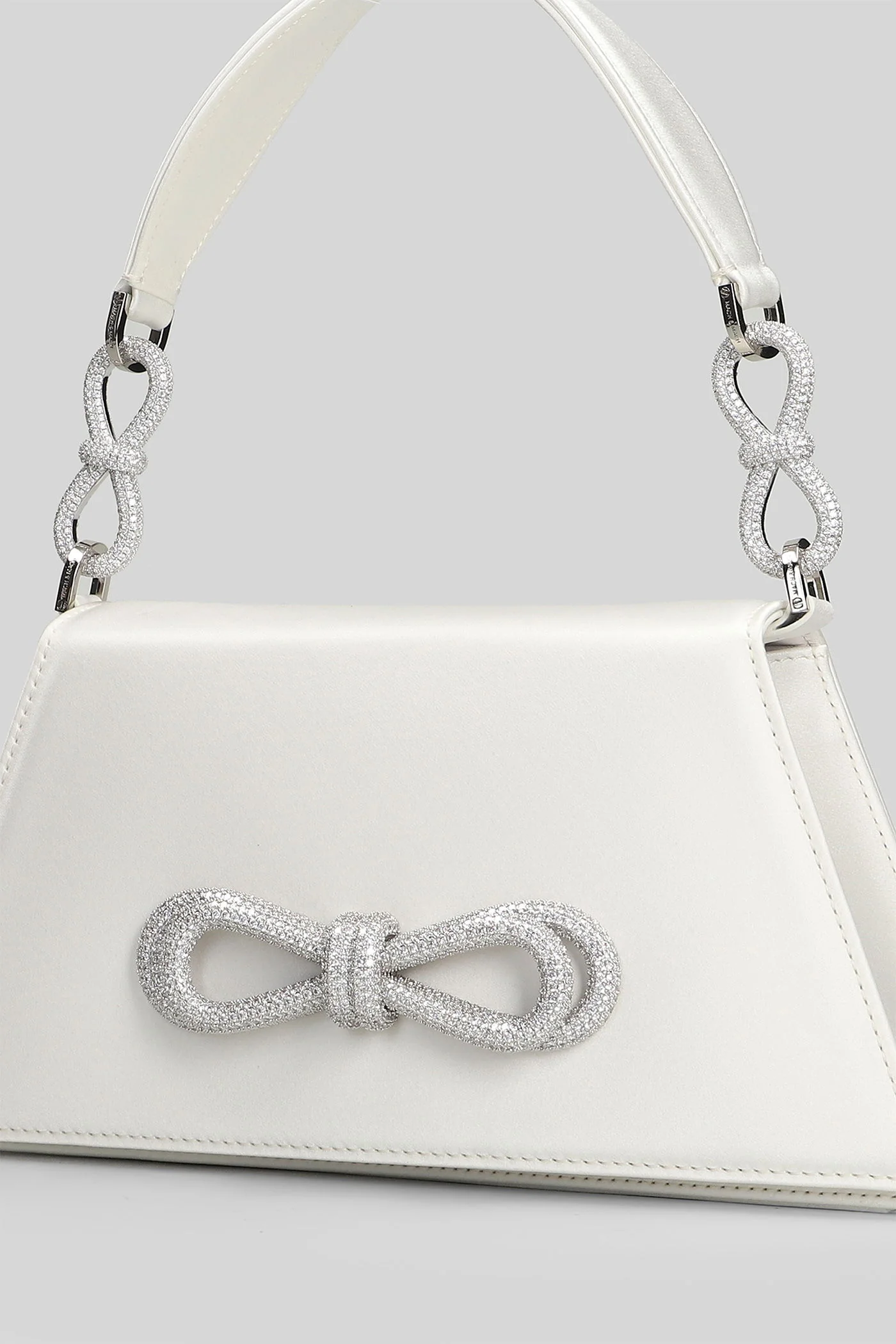 Samantha Hand bag in white silk - Image 3