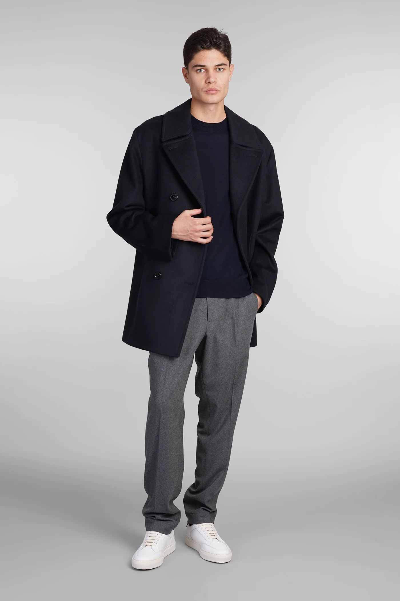 Dalton Coat in blue wool - Image 2
