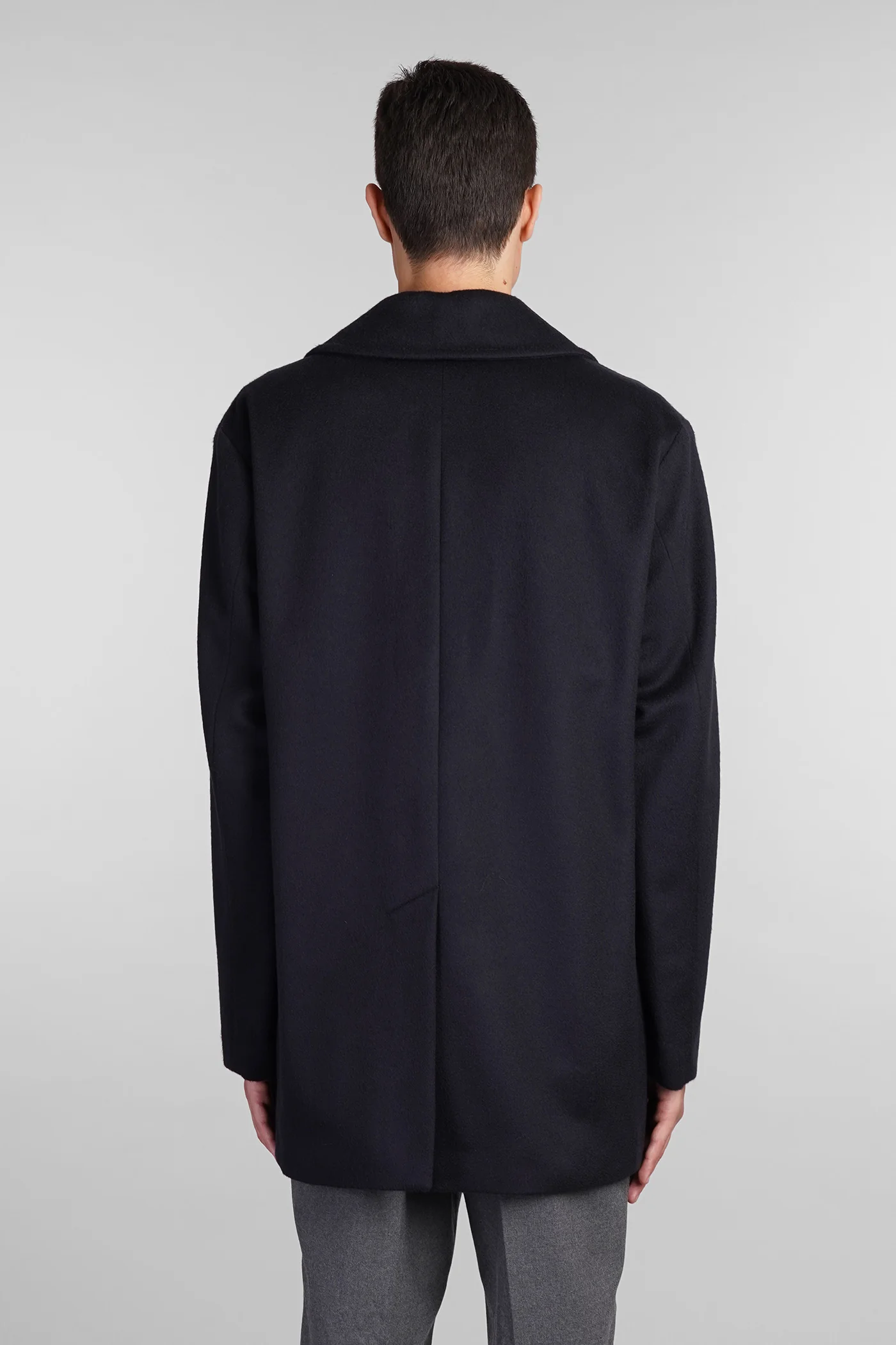 Dalton Coat in blue wool - Image 3
