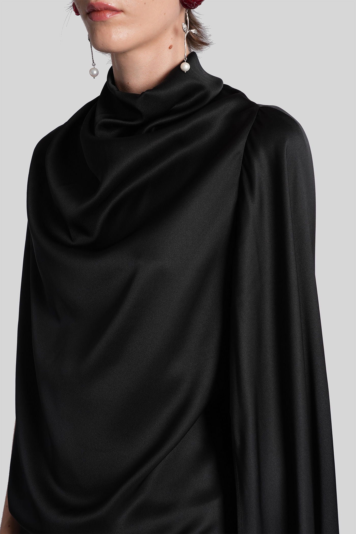 Blouse 04 Blouse in black silk - Image 5