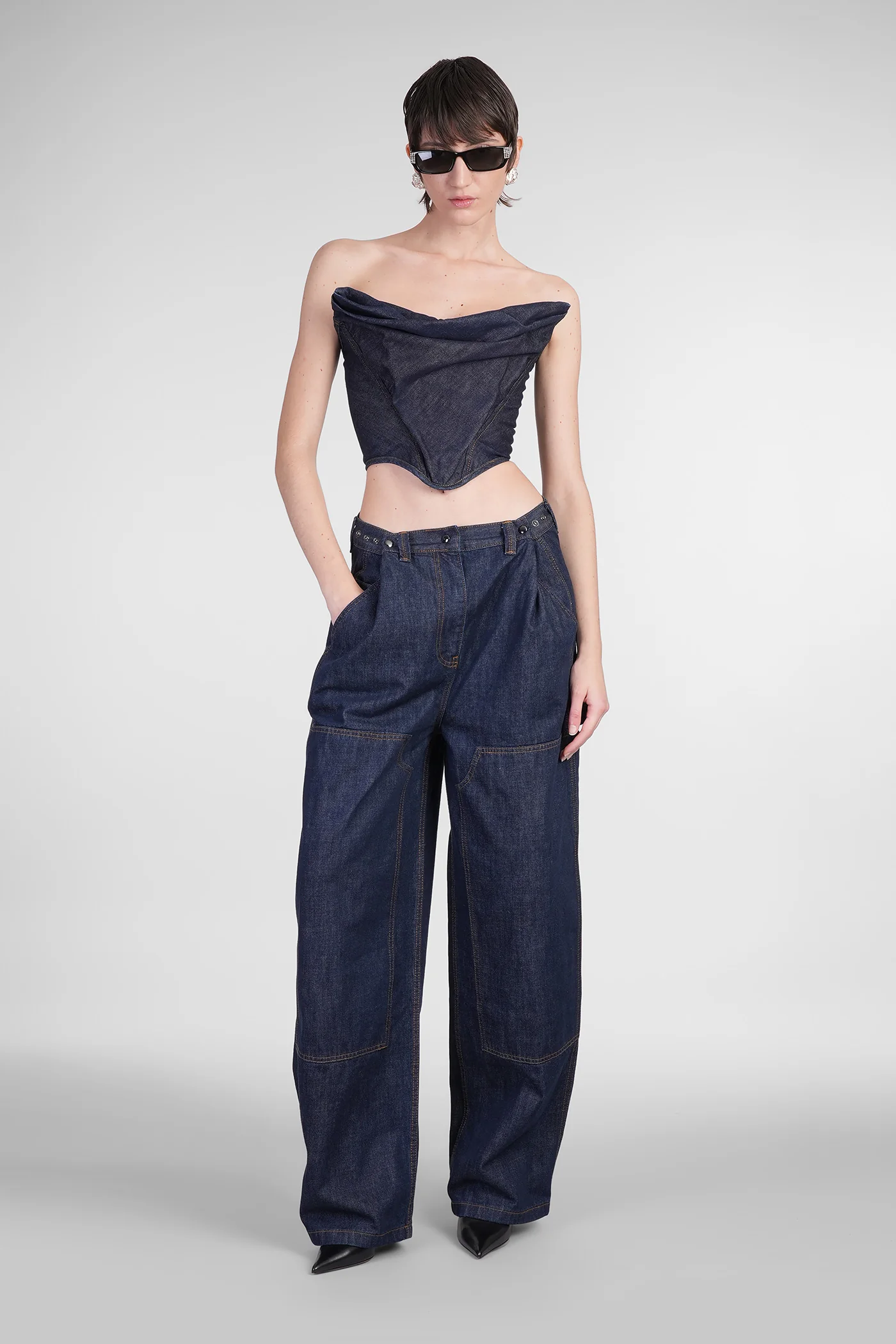 Denim 03 Topwear in blue cotton - Image 2