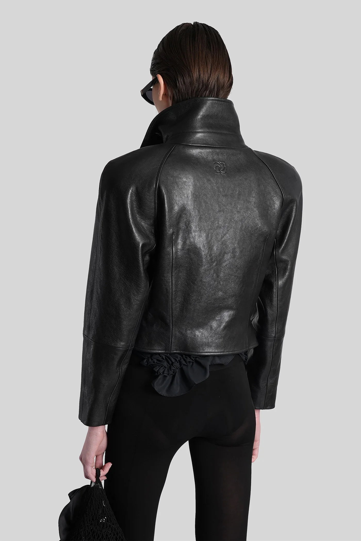 Leather 04 Leather jacket in black leather - Image 3