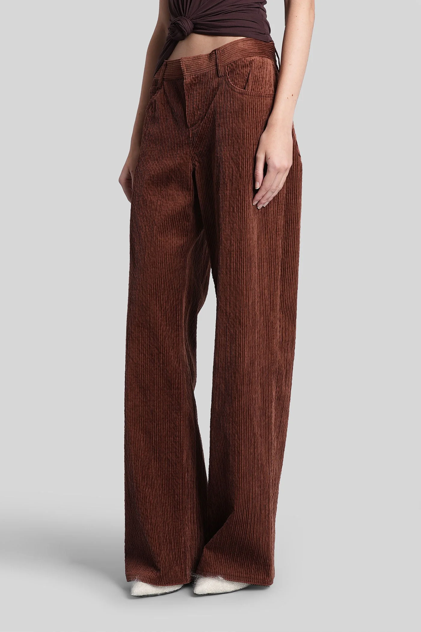Pants 04 Pants in brown cotton - Image 4