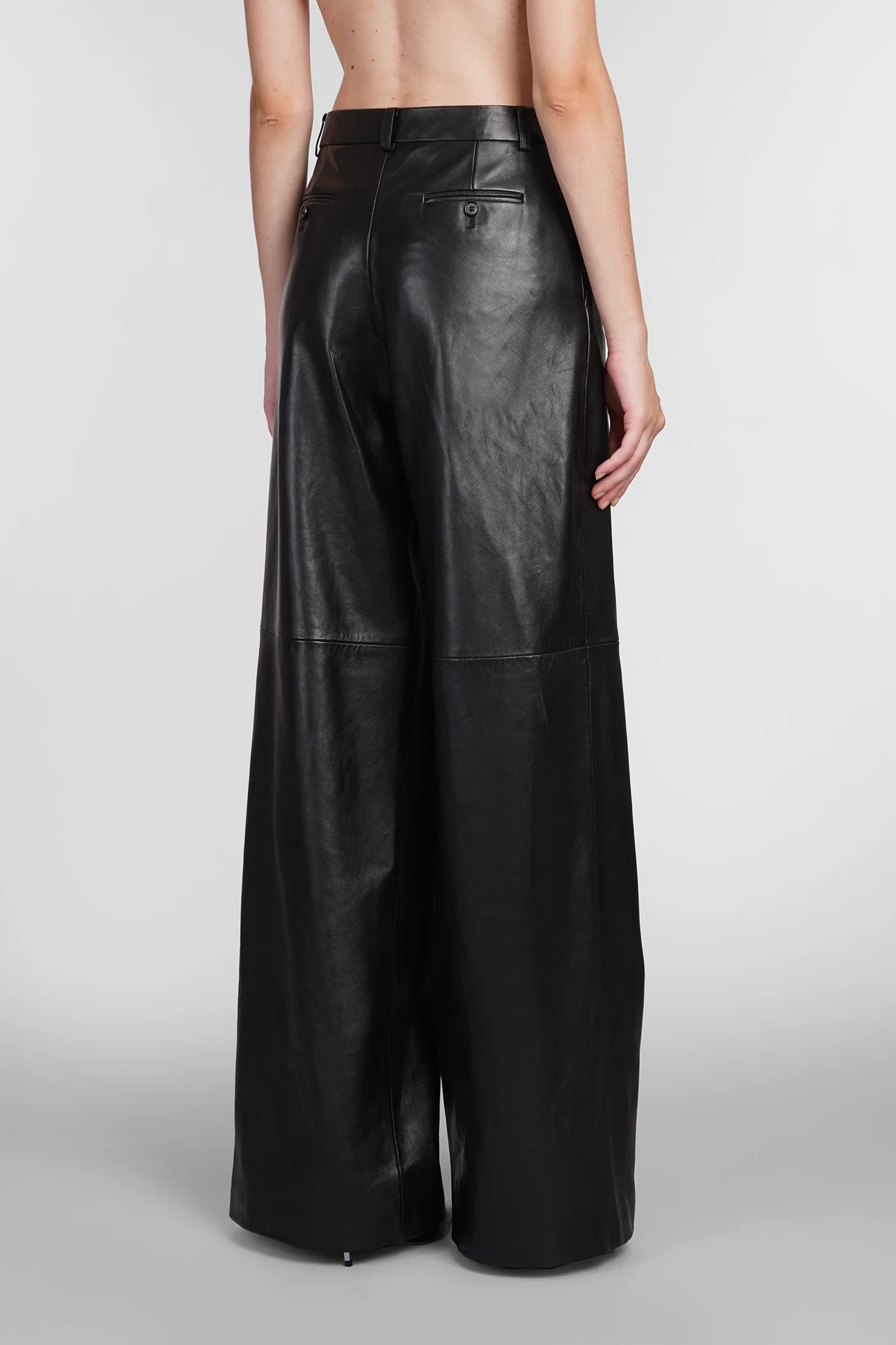 Pants in black leather - Image 3