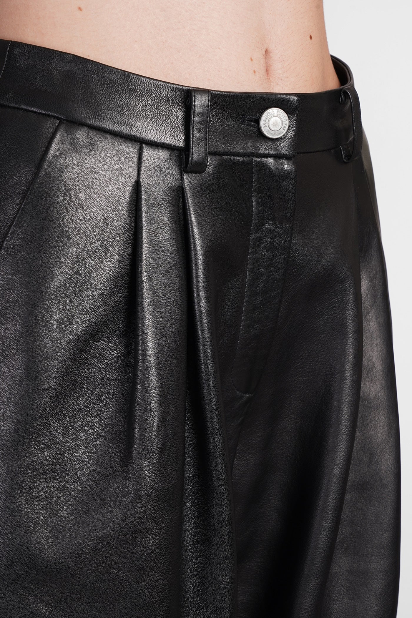 Pants in black leather - Image 5