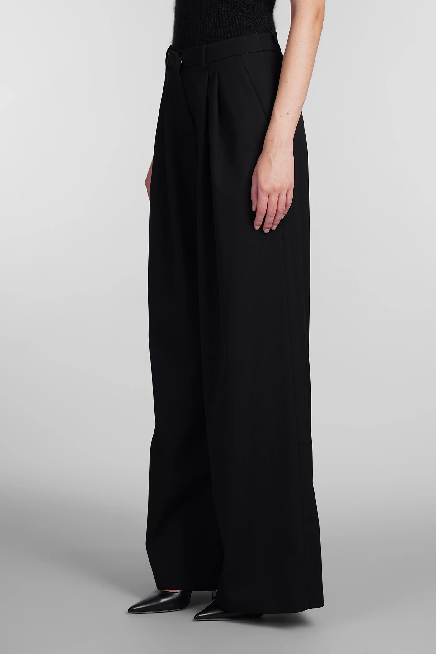Pants in black wool - Image 4