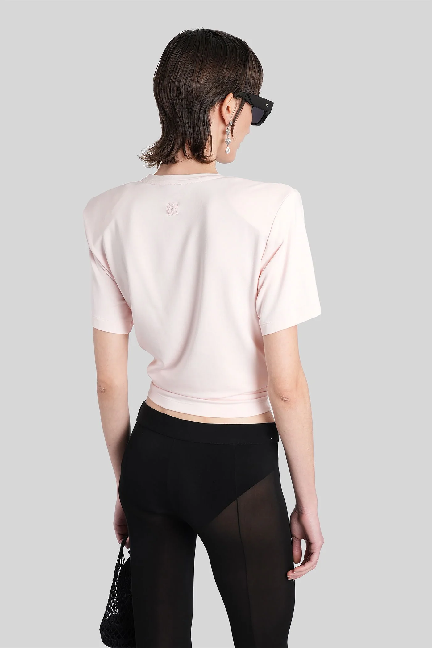 T shirt 01 T-Shirt in rose-pink viscose - Image 3