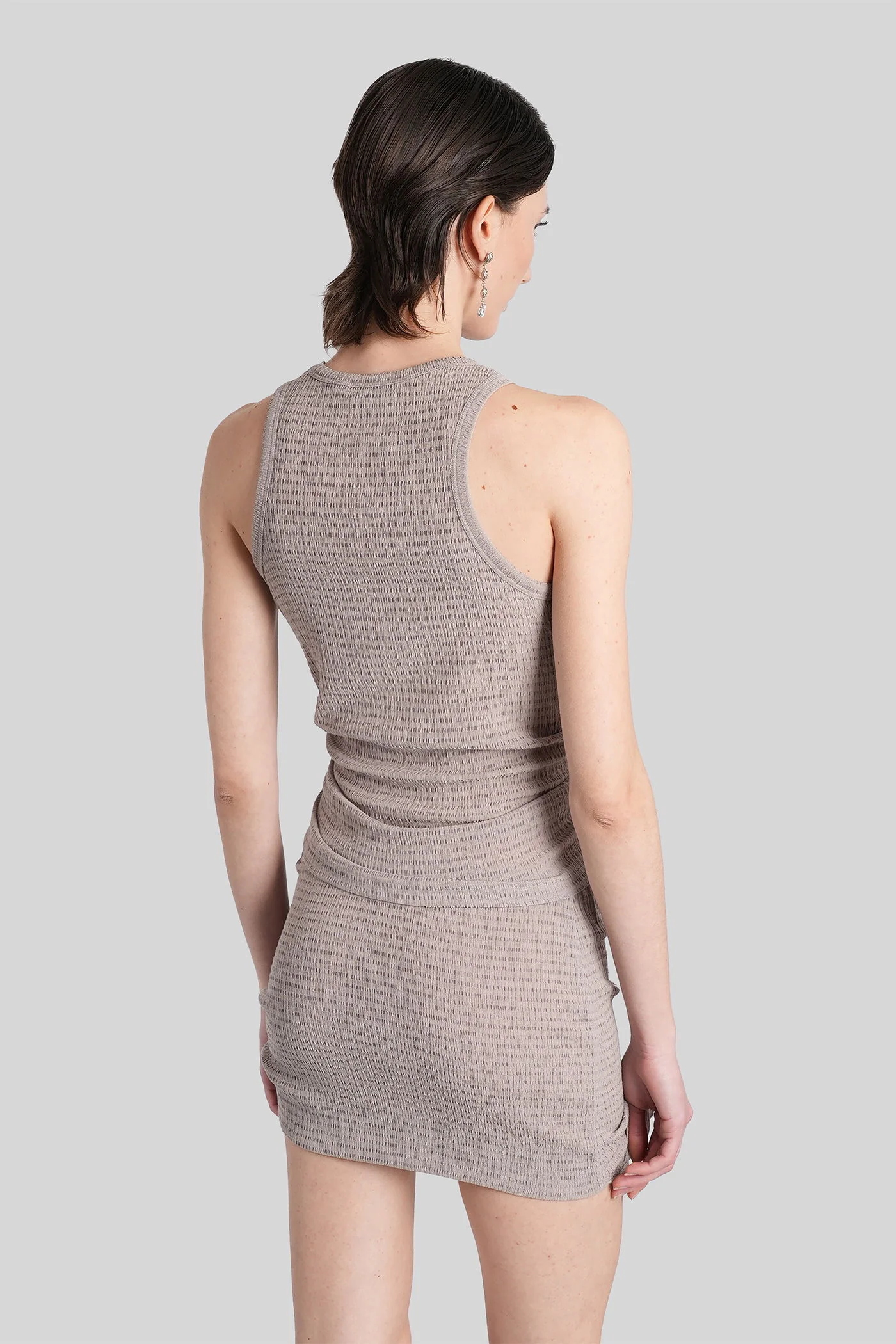 Top 01 Topwear in taupe wool and polyester - Image 3
