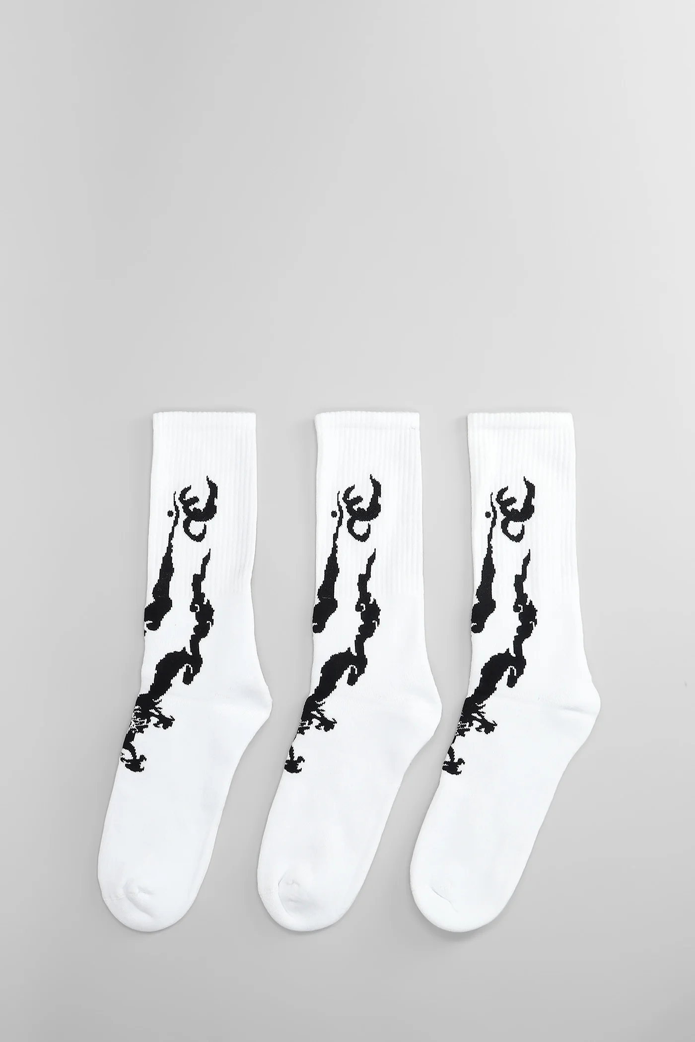 Bonsai dragon Socks in white cotton - Image 3