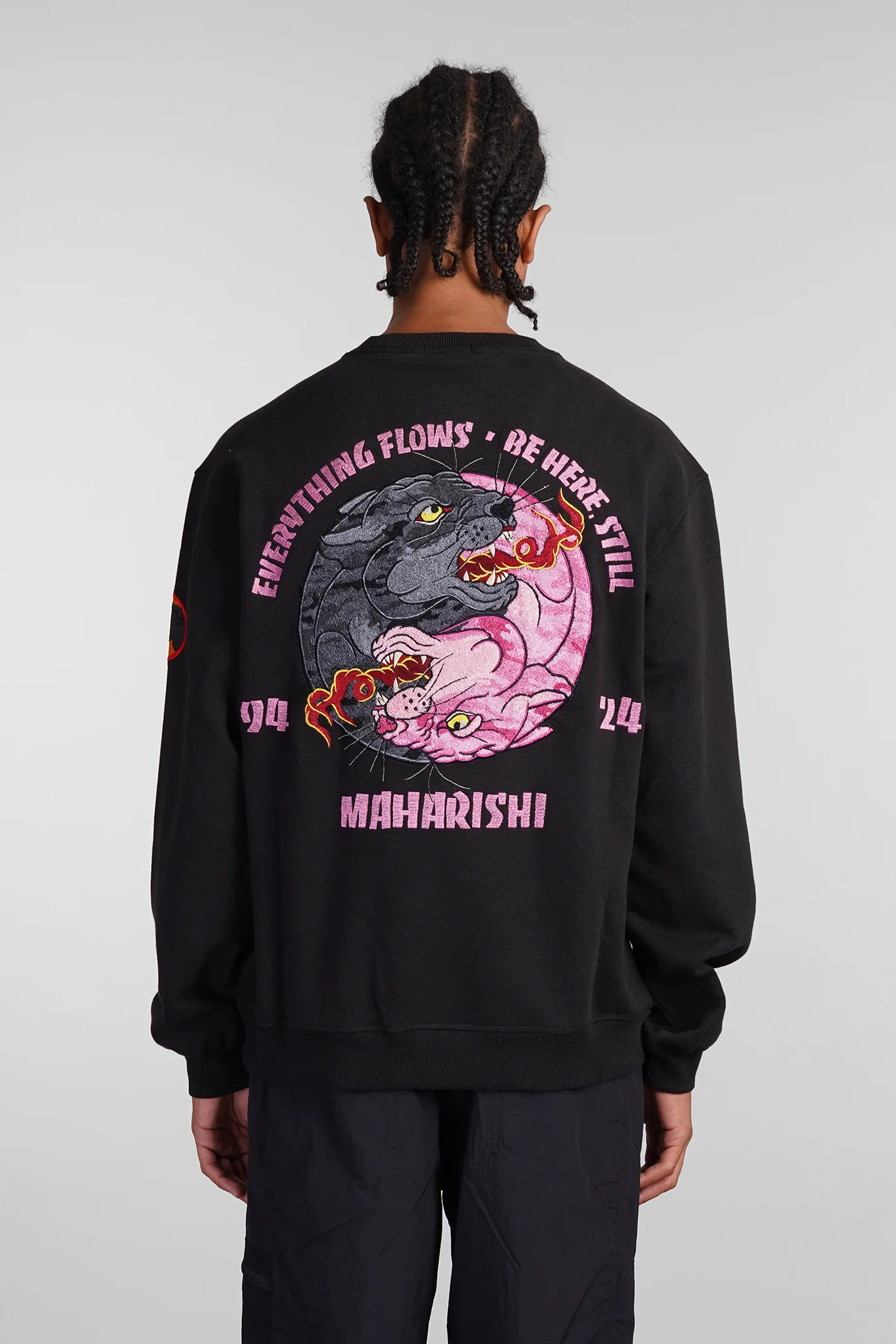 Duality panther Sweatshirt in black cotton - Image 3