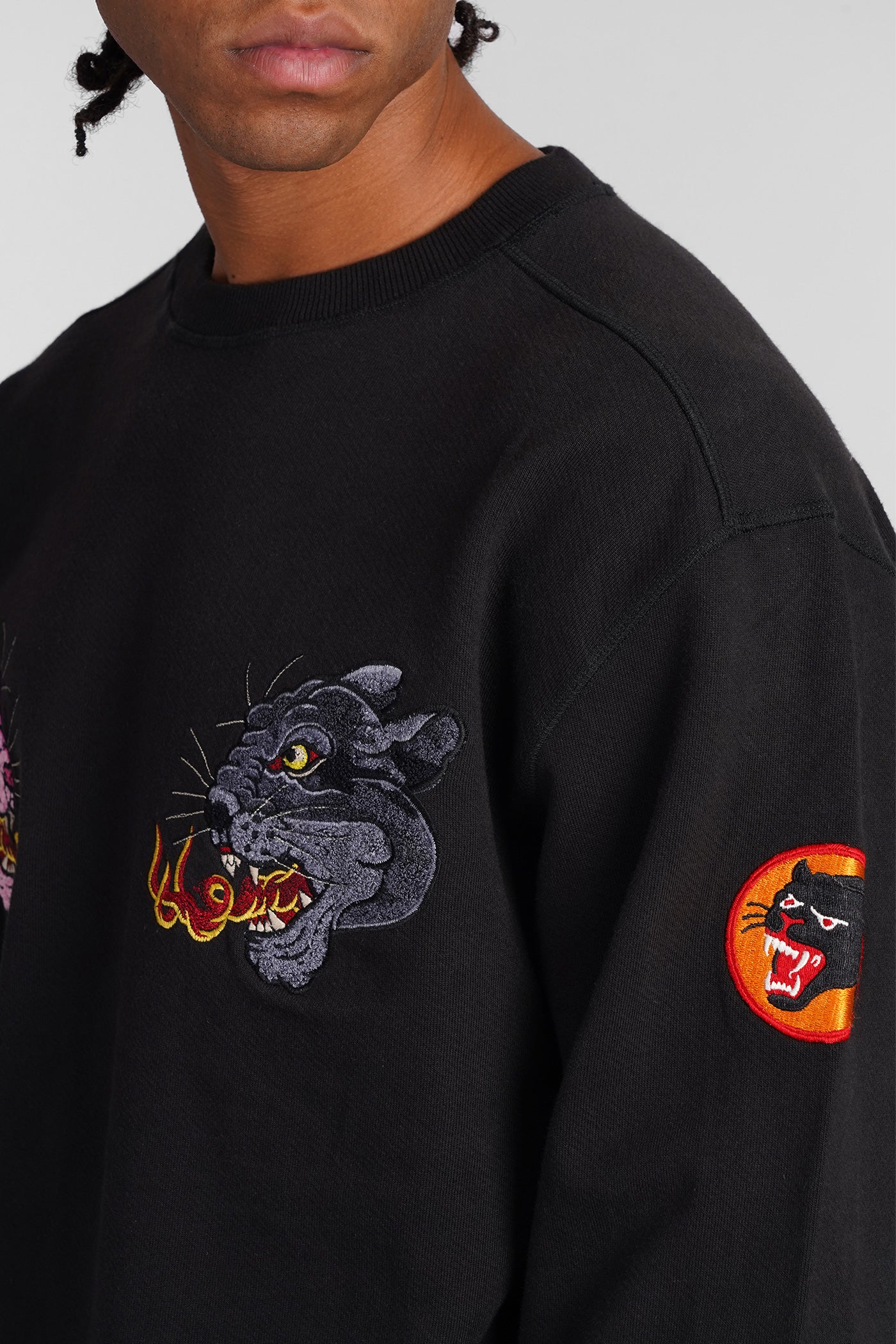Duality panther Sweatshirt in black cotton - Image 5