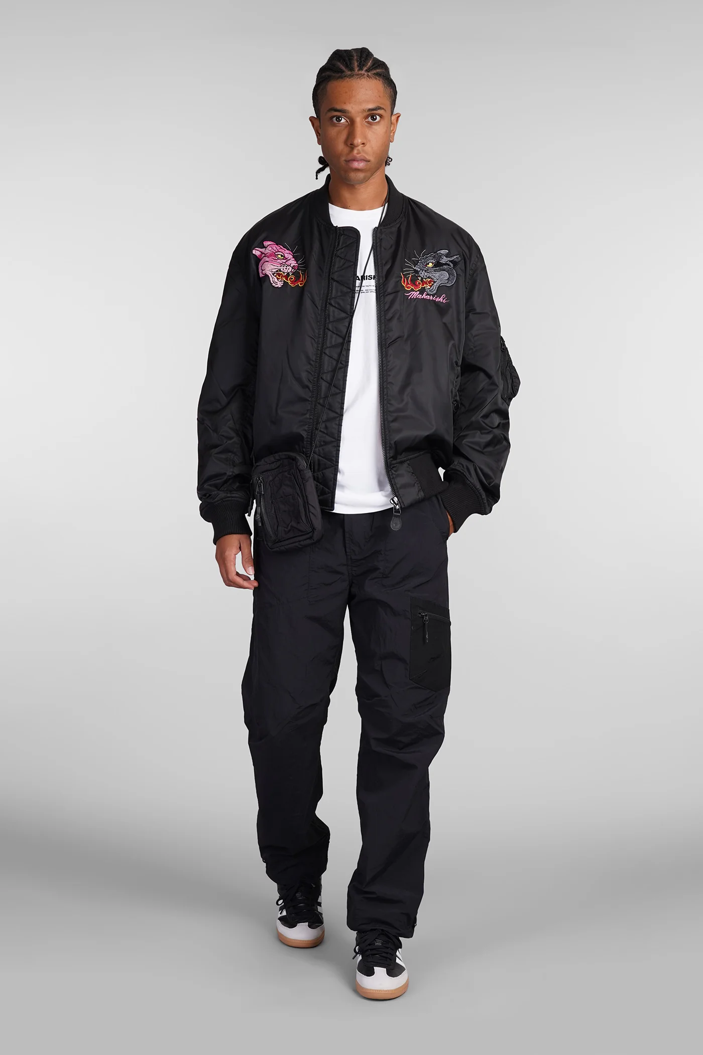 Ma1 Bomber Jacket in black nylon - Image 2
