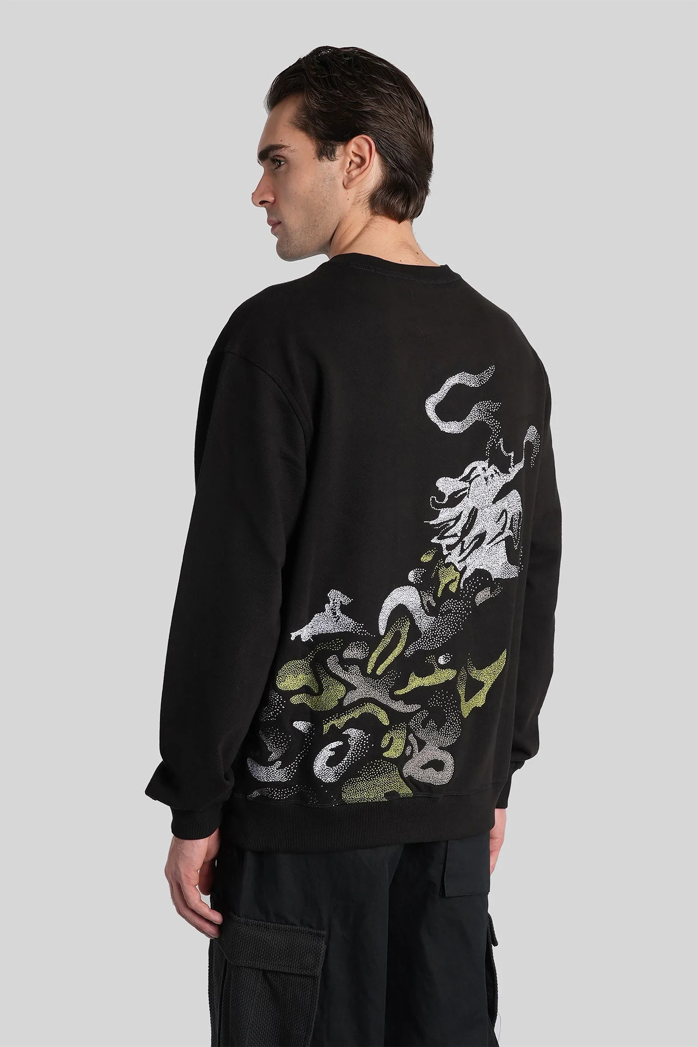 Sweatshirt in black cotton - Image 3
