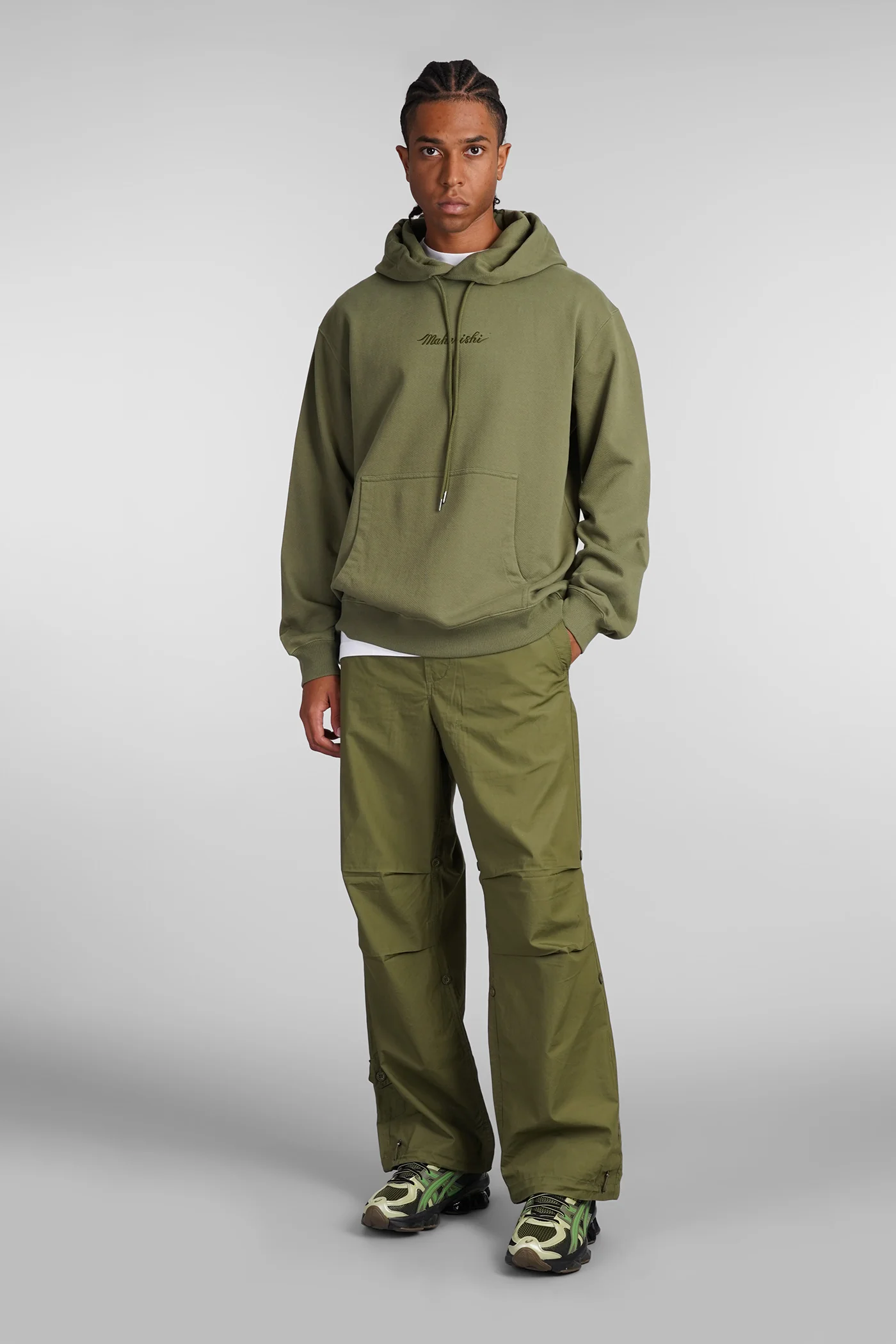 Sweatshirt in green cotton - Image 2